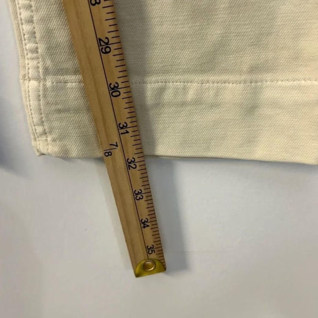 Faherty Faherty Soft Stretch Cord Patch Pocket High Rise Wide Leg Pants Women's 24 Beige Cream Wide Leg Womens Size 42" / US 20 - 5 Thumbnail