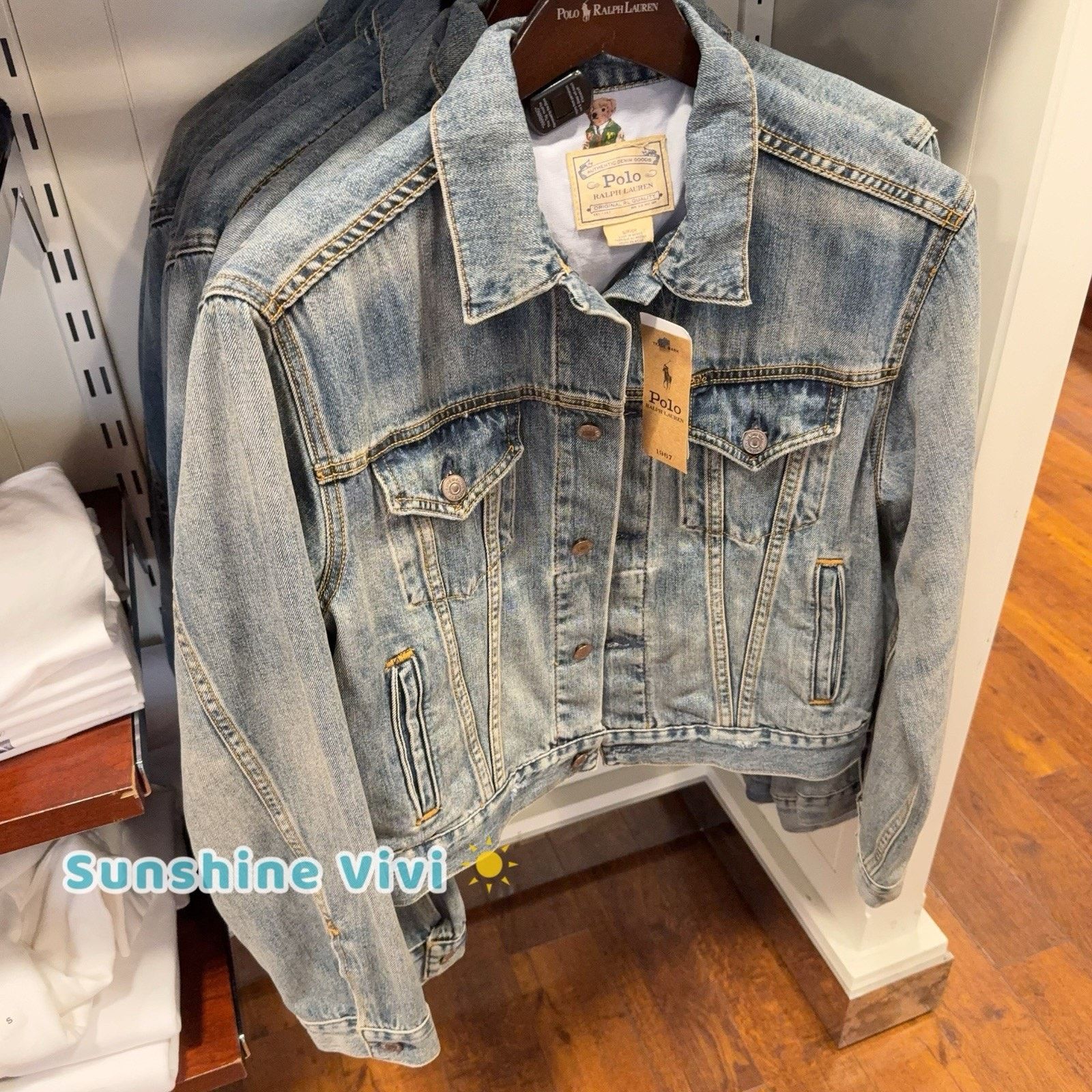Ralph Lauren NWT POLO RALPH LAUREN Women's Polo Bear Denim Jean Jacket Size S / US 4 / IT 40 - 4 Thumbnail