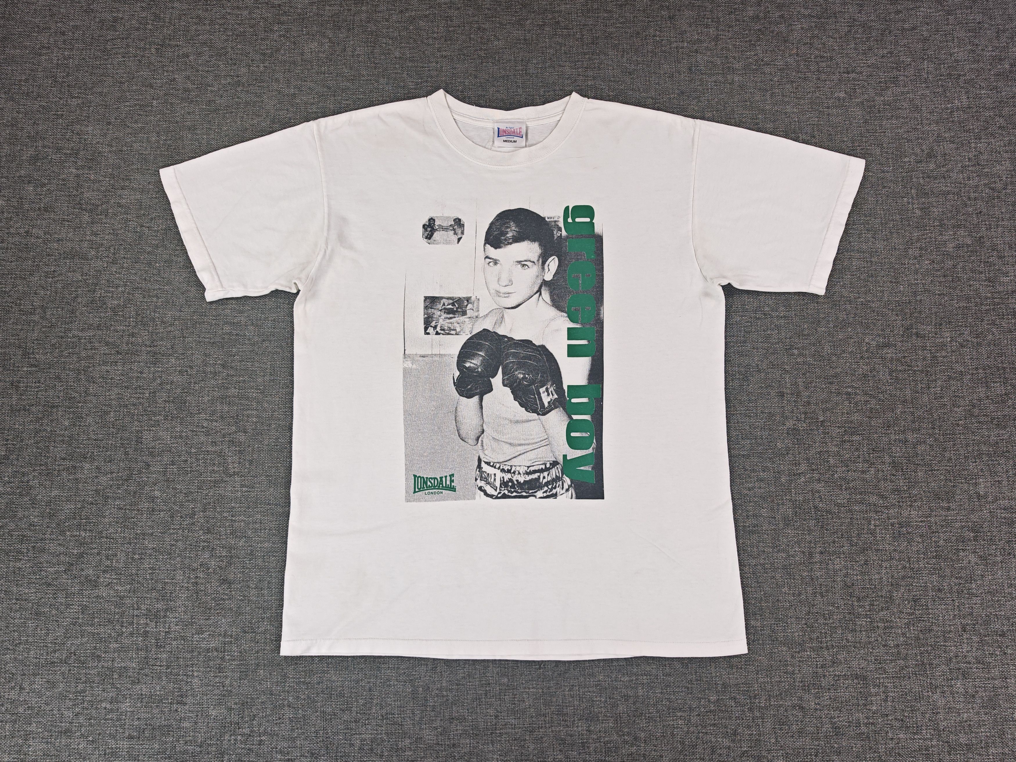 Vintage Late 1990s Lonsdale Green Boy Tee