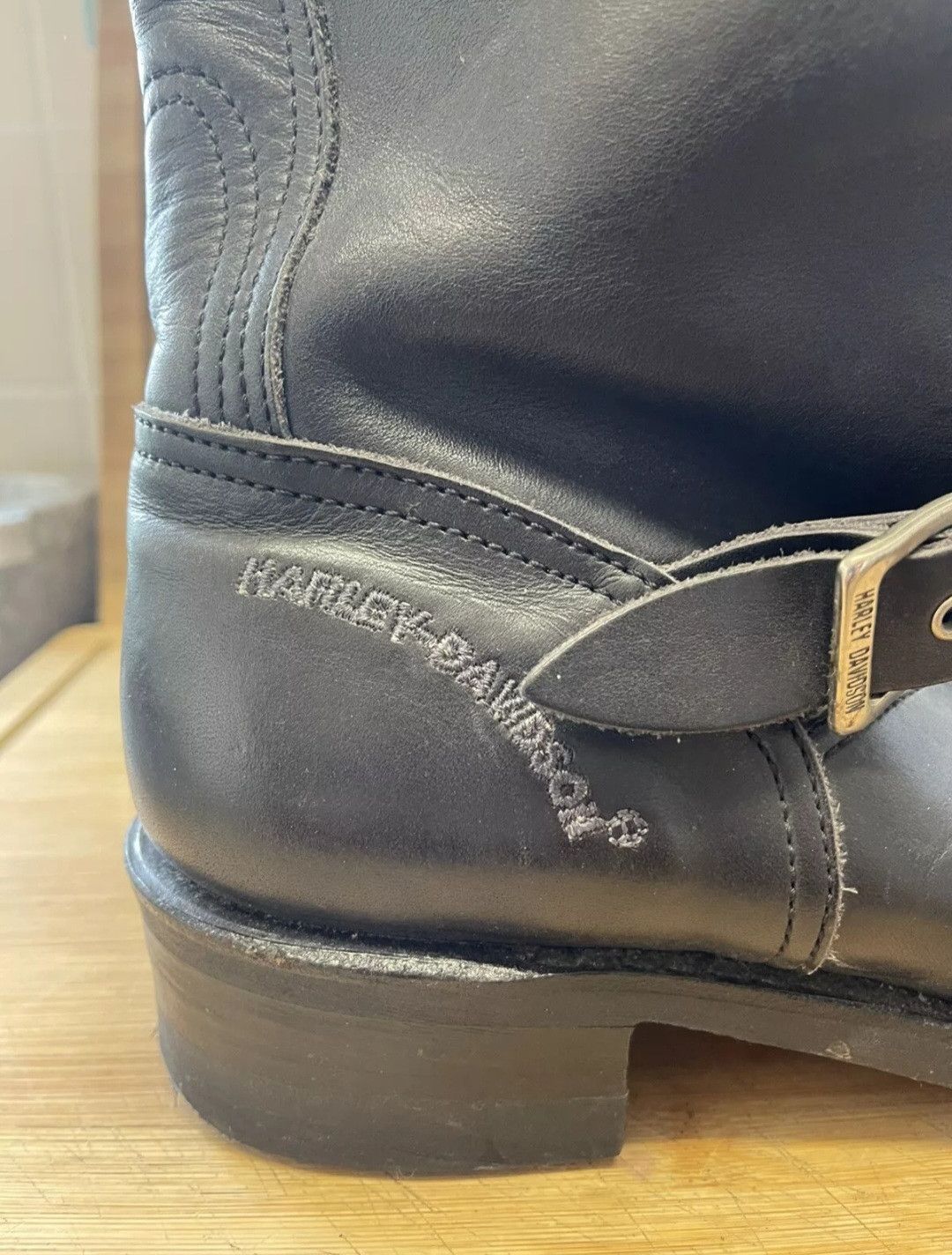 Harley Davidson Vintage Leather Harness Engineer MOTORCYCLE BOOTS Harley Size US 9.5 / EU 42-43 - 4 Thumbnail