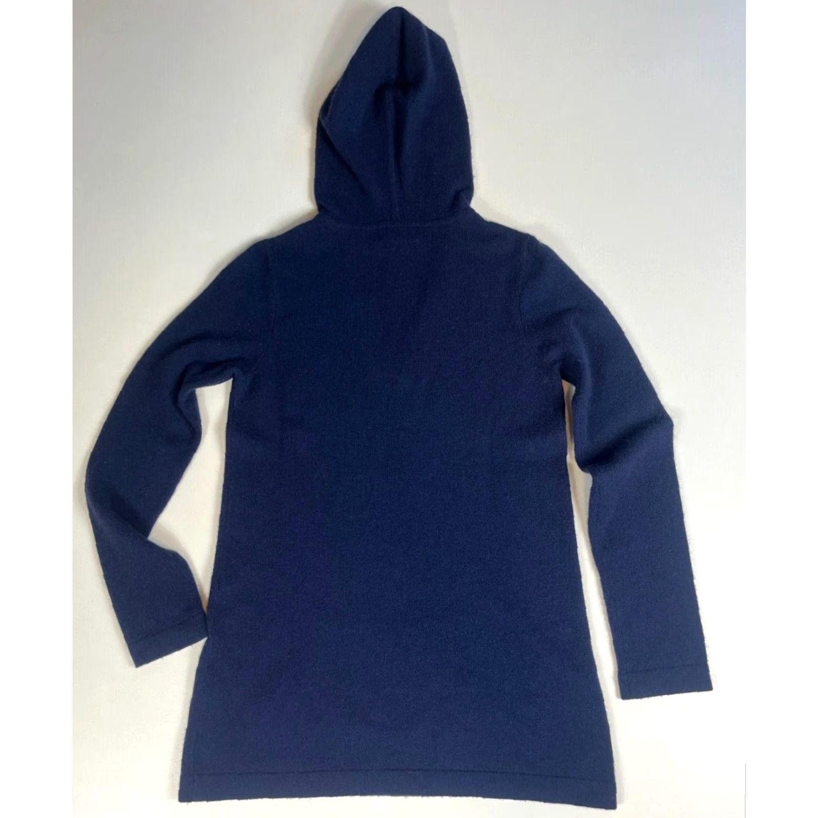 Lilly Pulitzer VINTAGE Lilly Pulitzer Women's Cashmere Hooded Pullover Sweater Navy S Size S / US 4 / IT 40 - 5 Thumbnail