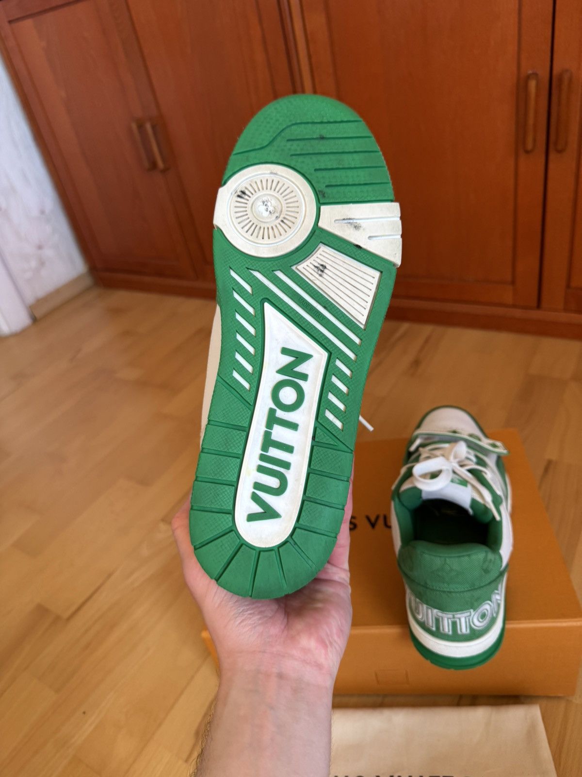 Louis Vuitton Louis Vuitton LV Trainer Velcro Strap Green Denim Size US 10 / EU 43 - 10 Thumbnail
