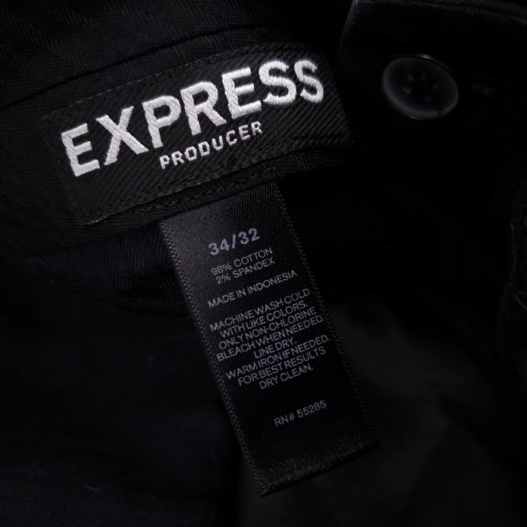 Express Express Pants Mens 34X32 Gray Producer Chino Mid Rise Straight Flat Front Size US 34 / EU 50 - 3 Thumbnail