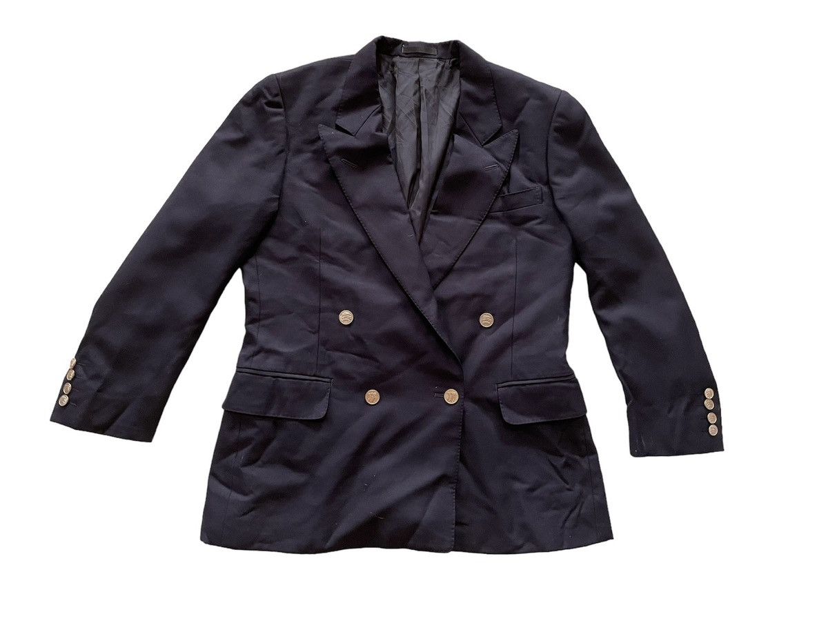 image of Burberrys Tasmania Wool Blazer in Dark Blue, Women's (Size Medium)
