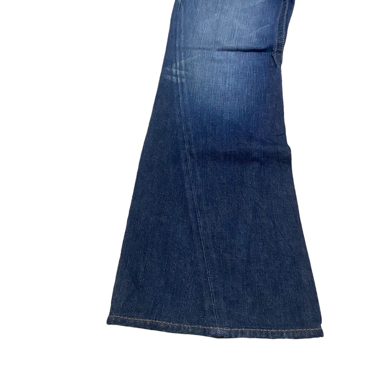 True Religion Vintage True Religion Joey Leather Flap Denim Flare Jeans Size US 31 - 7 Thumbnail