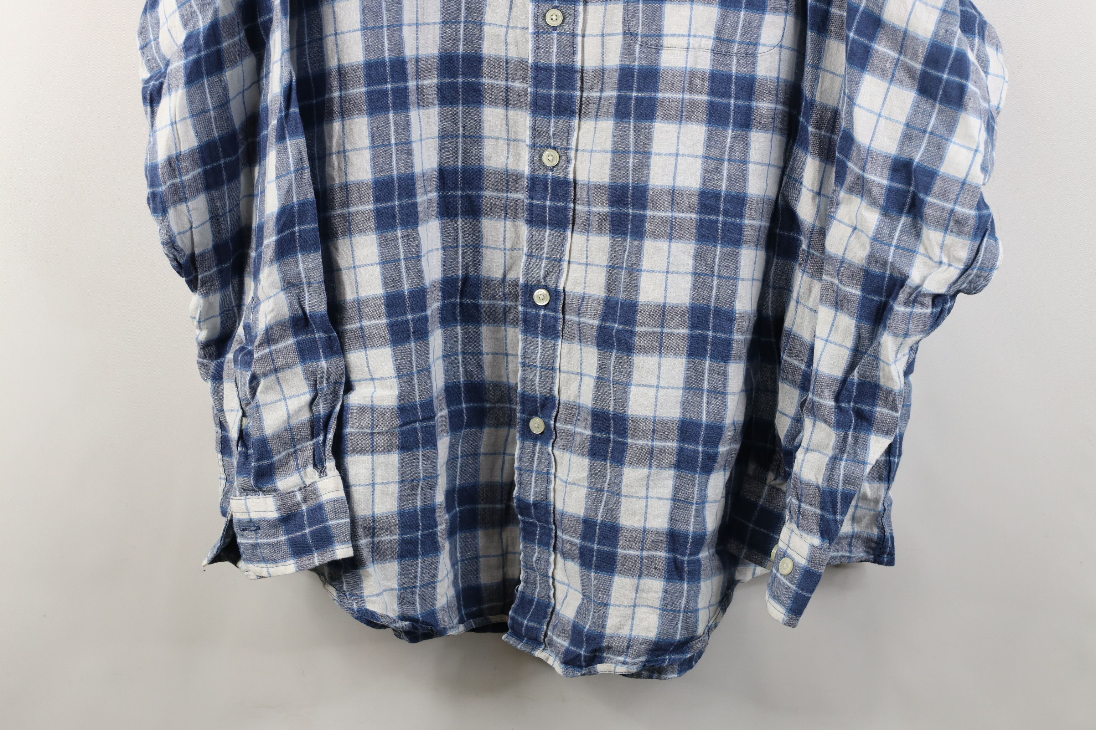 Brooks Brothers Vintage Brooks Brothers Linen Button Down Shirt Plaid OCBD Size US XL / EU 56 / 4 - 3 Thumbnail