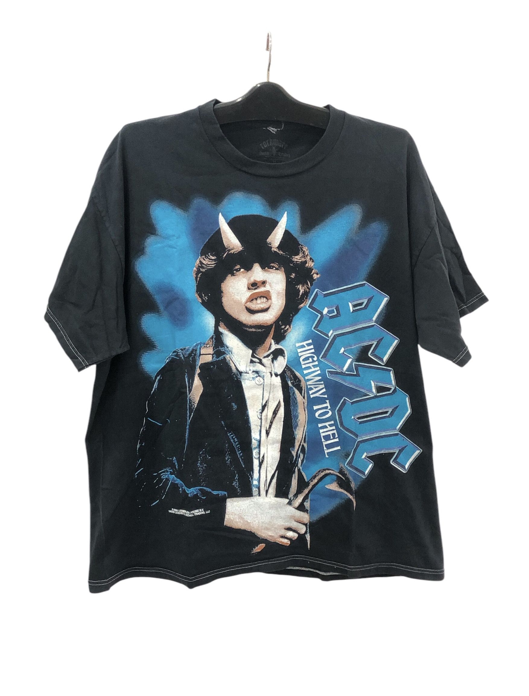 AC/DC × Band Tees × Vintage Vintage y2k AC/DC Highway To Hell Navy Tees Size US XL / EU 56 / 4 - 1 Thumbnail