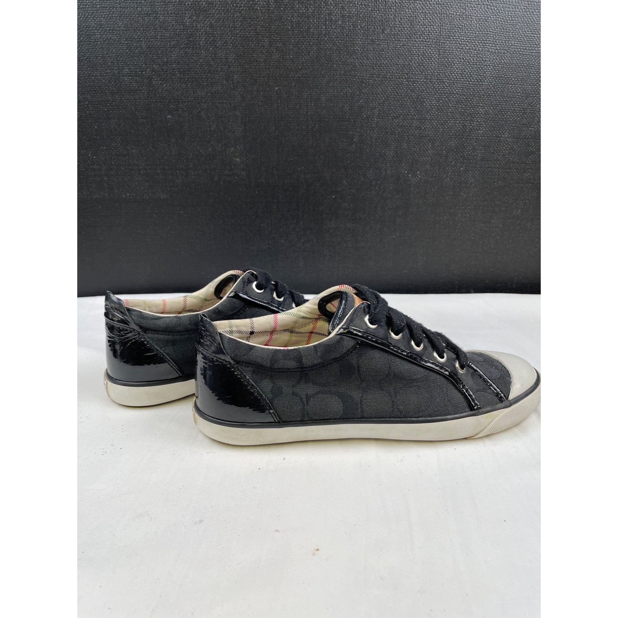 Coach Coach Barrett Women's Black Canvas Shoes/Sneakers Size 8B SK Size US 8 / IT 38 - 4 Thumbnail