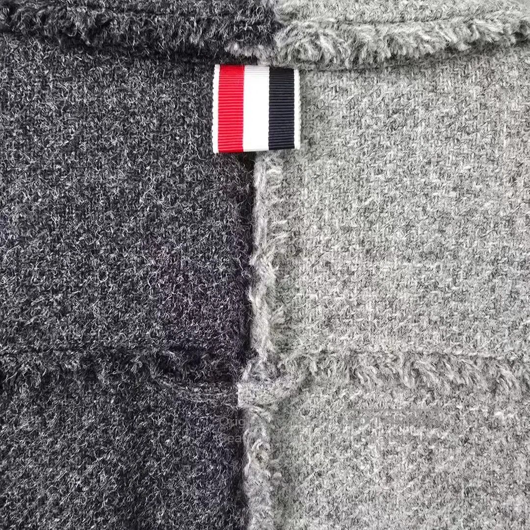 Thom Browne Thom Browne Black and Grey Color-Block Fringe Patchwork Wo Size US M / EU 48-50 / 2 - 6 Thumbnail