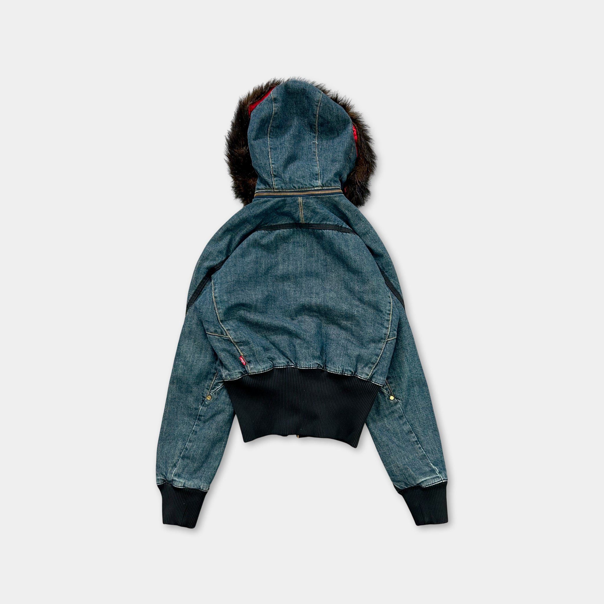 Levi's Levi's Engineered Denim Bomber Jacket with Fur Hood Size US S / EU 44-46 / 1 - 6 Thumbnail