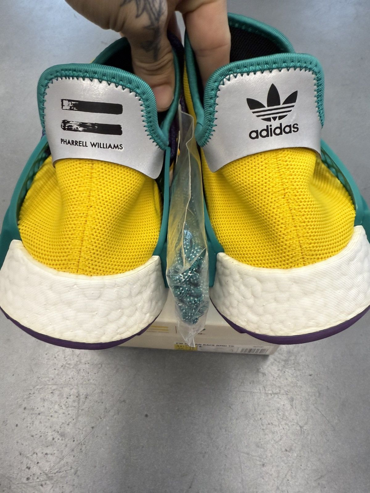 Adidas × Pharrell 2018 Adidas NMD Hu Pharrell Trail Friends & Family AC7189 Size US 11.5 / EU 44-45 - 8 Thumbnail