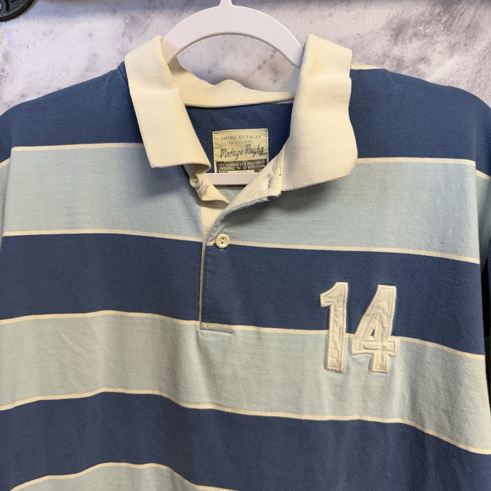American Eagle Outfitters American Eagle Outfitters Vintage Rugby Polo Shirt Mens XL Size US XL / EU 56 / 4 - 1 Thumbnail