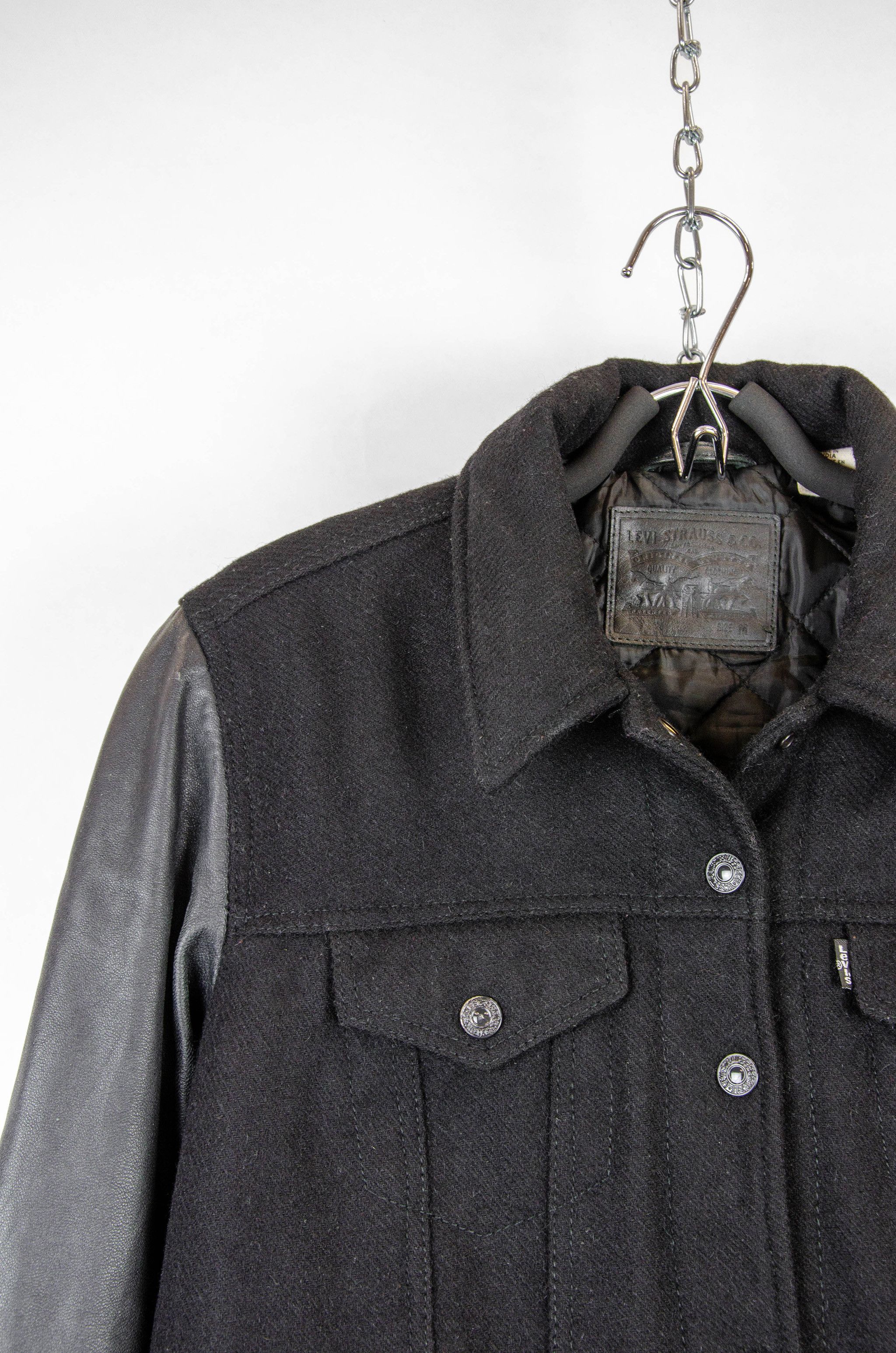 Levi's Levi’s Wool Leather Trucker Jacket – Size M Size M / US 6-8 / IT 42-44 - 5 Thumbnail