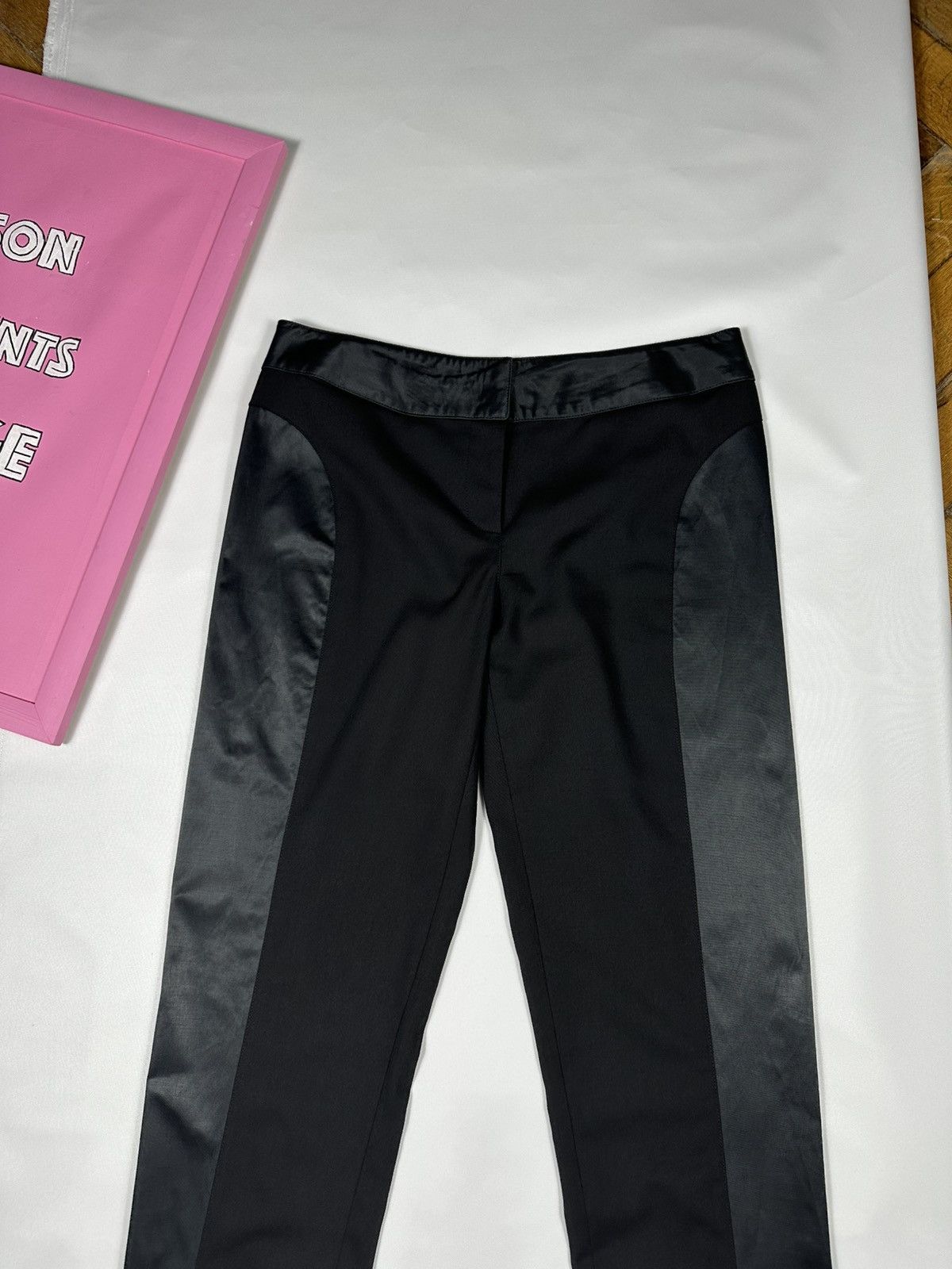 Just Cavalli × Vintage Just Cavalli Slim Stretch Pants Satin Size 27" / US 4 / IT 40 - 4 Thumbnail