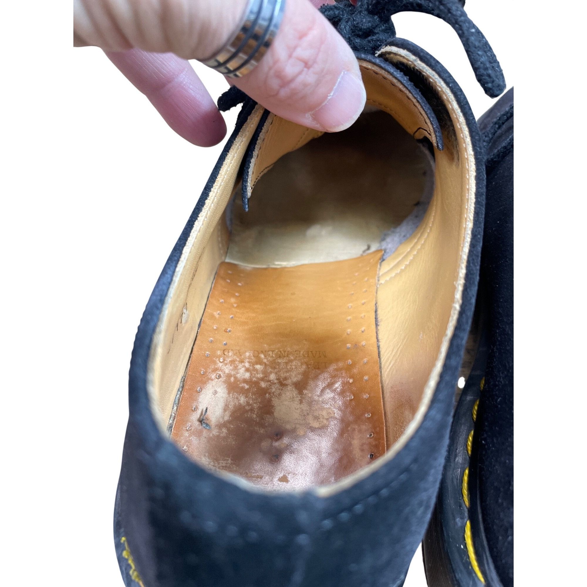 Dr. Martens Dr. Martens mens black suede 3 eye airwair oxford shoes sz 8 Size US 8.5 / EU 41-42 - 7 Thumbnail