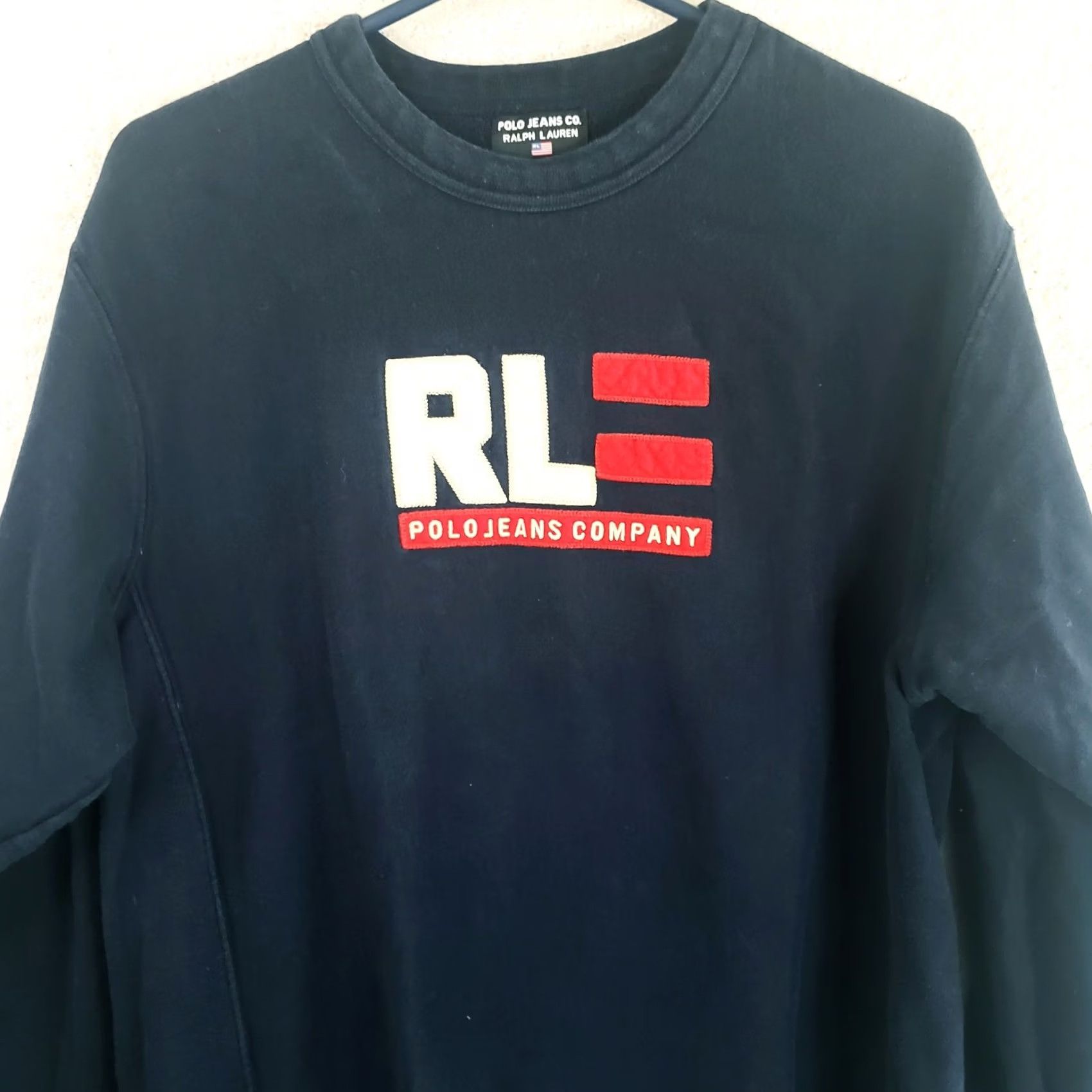 Vintage VINTAGE Polo Jeans Company Sweatshirt Crewneck Navy Blue 90s Mens Large Embroidered Logo Chest Comfort Fleece All Seasons Classic Designer Sportswear Size US L / EU 52-54 / 3 - 2 Thumbnail