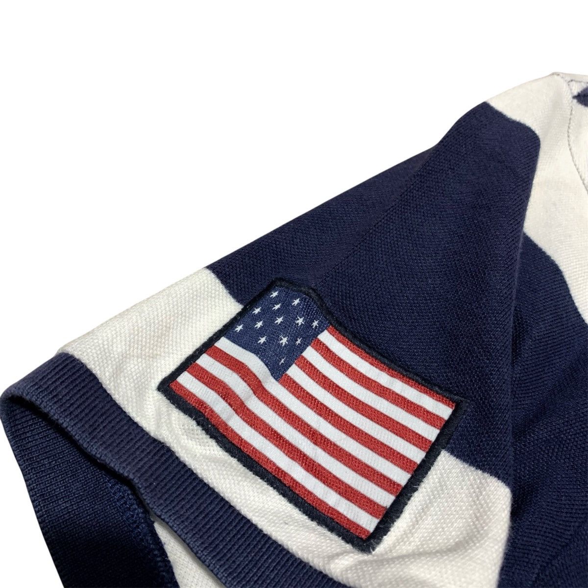 Polo Ralph Lauren Polo Ralph Luren Big Pony Usa Flag Rugby Shirt Size US L / EU 52-54 / 3 - 6 Thumbnail
