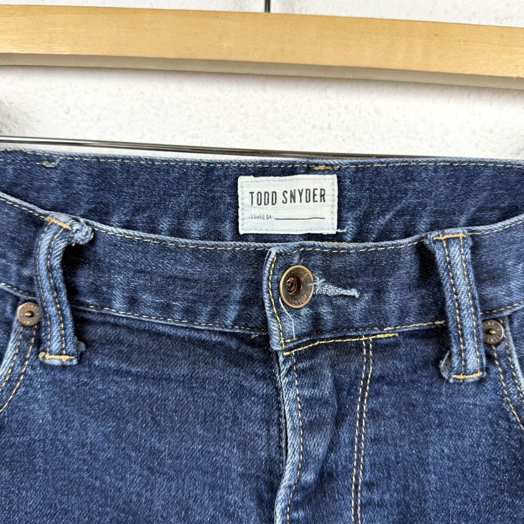 Todd Snyder Todd Snyder Jeans Men 33x31 Blue Slim Fit Stretch 5-Pocket Denim Size US 33 - 7 Thumbnail