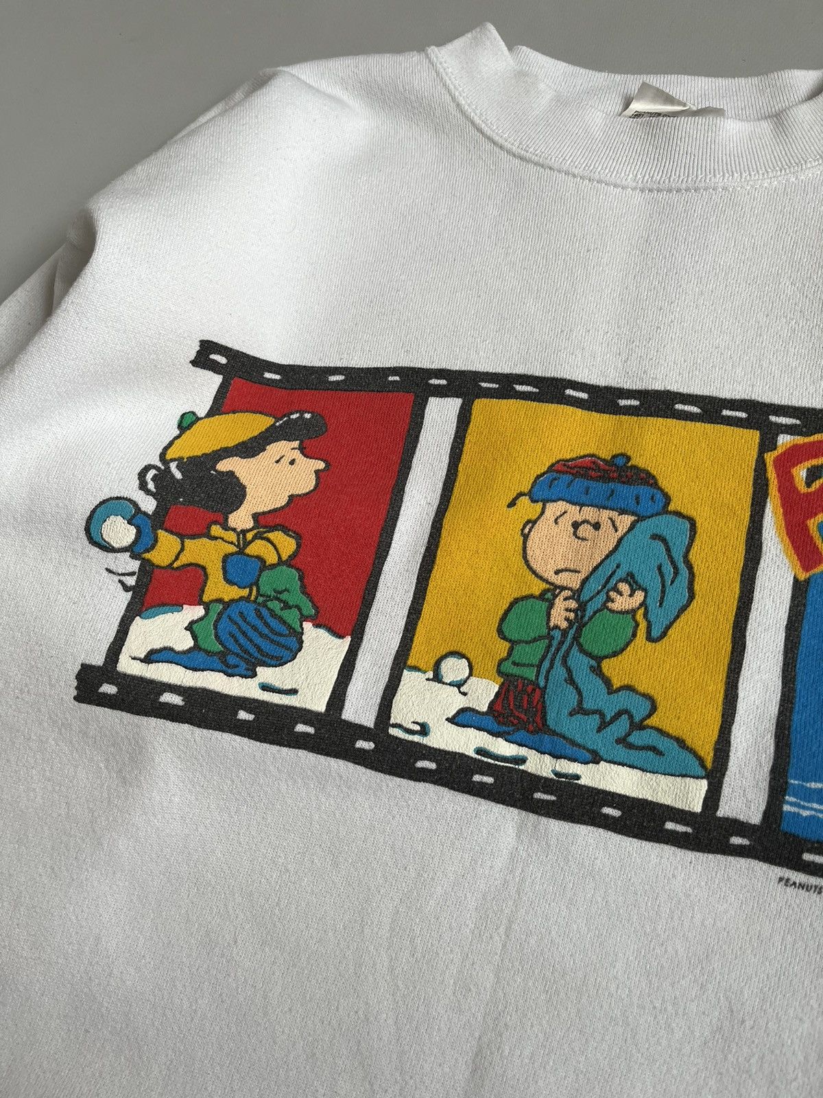 Peanuts × Vintage Vintage Peanuts United Feature Syndicate White Sweatshirt Size US XL / EU 56 / 4 - 2 Thumbnail