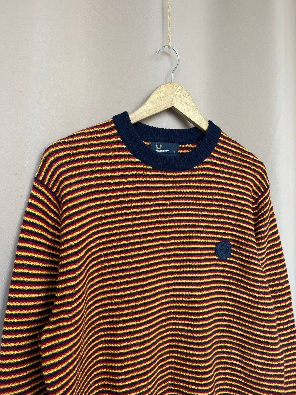 Fred Perry Fred Perry Striped Wool Sweater Man Size L Vintage Jumper Size US L / EU 52-54 / 3 - 3 Thumbnail