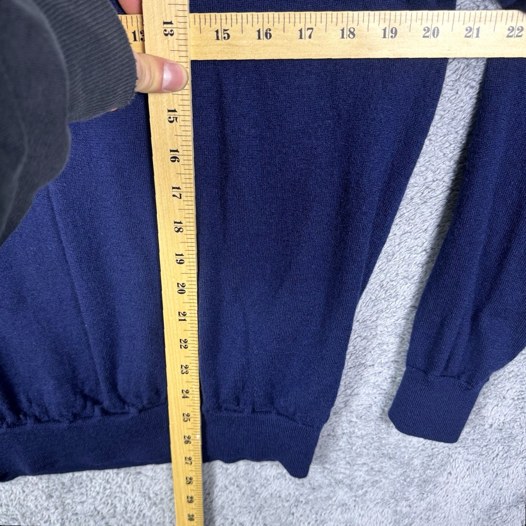 CO Collars & Co Sweater Mens XL 100% Australian Merino Wool Collared Pullover Knit Blue Wool Knit Pullover Classic Mens XL Size US XL / EU 56 / 4 - 5 Thumbnail