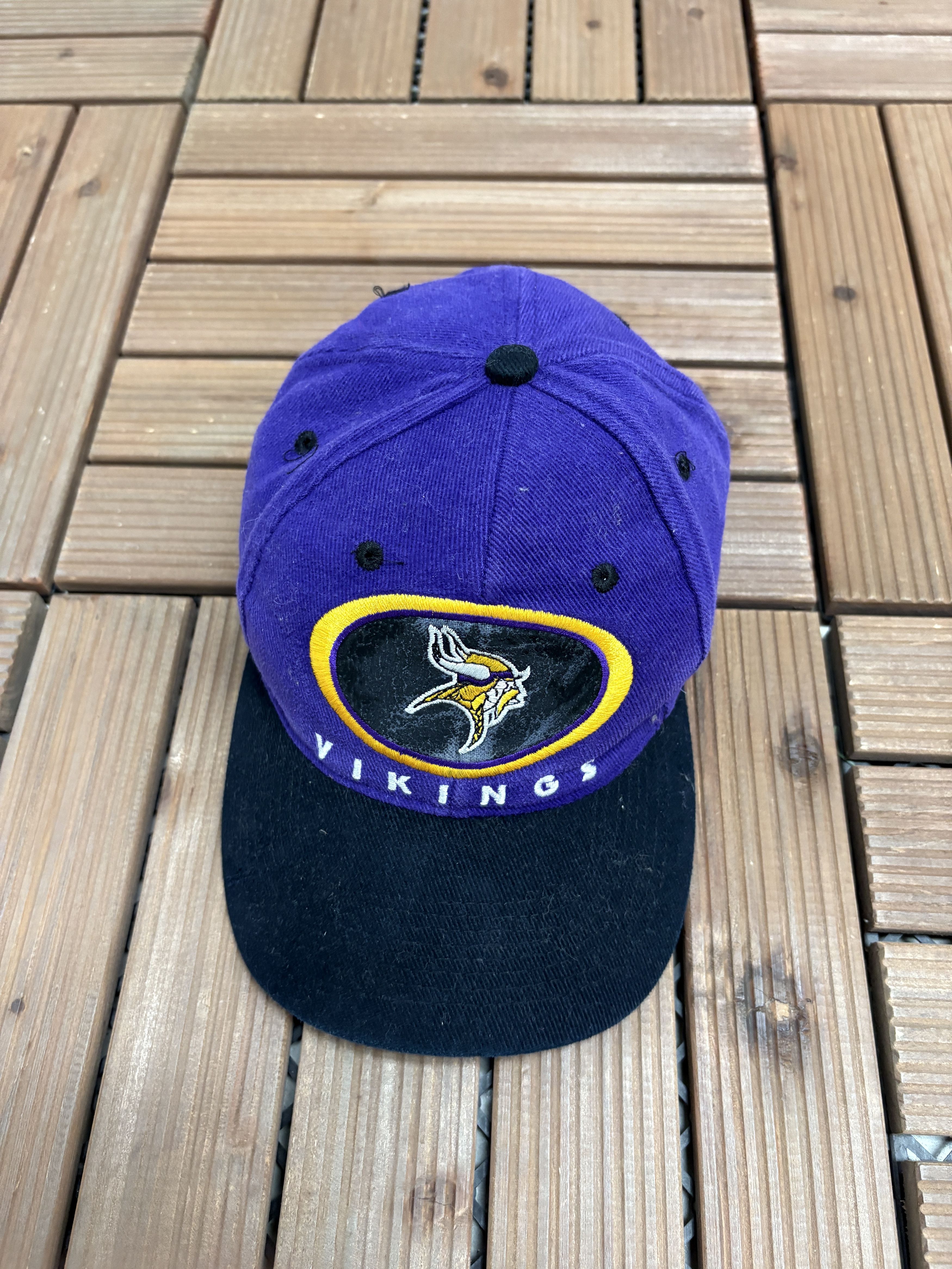 Vintage Minnesota Vikings Vintage Purple Snap Back Hat Cap Size ONE SIZE - 1 Thumbnail