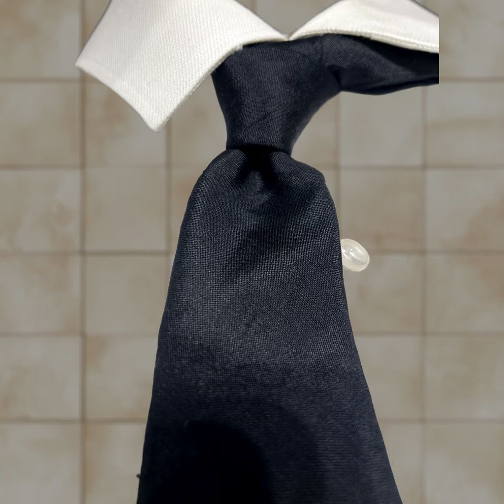 Vintage Rare Grodins Black Silk Tie Preppy Oxford 3 1/4" X56 Mens VTG-1940s-50s Size ONE SIZE - 1 Thumbnail