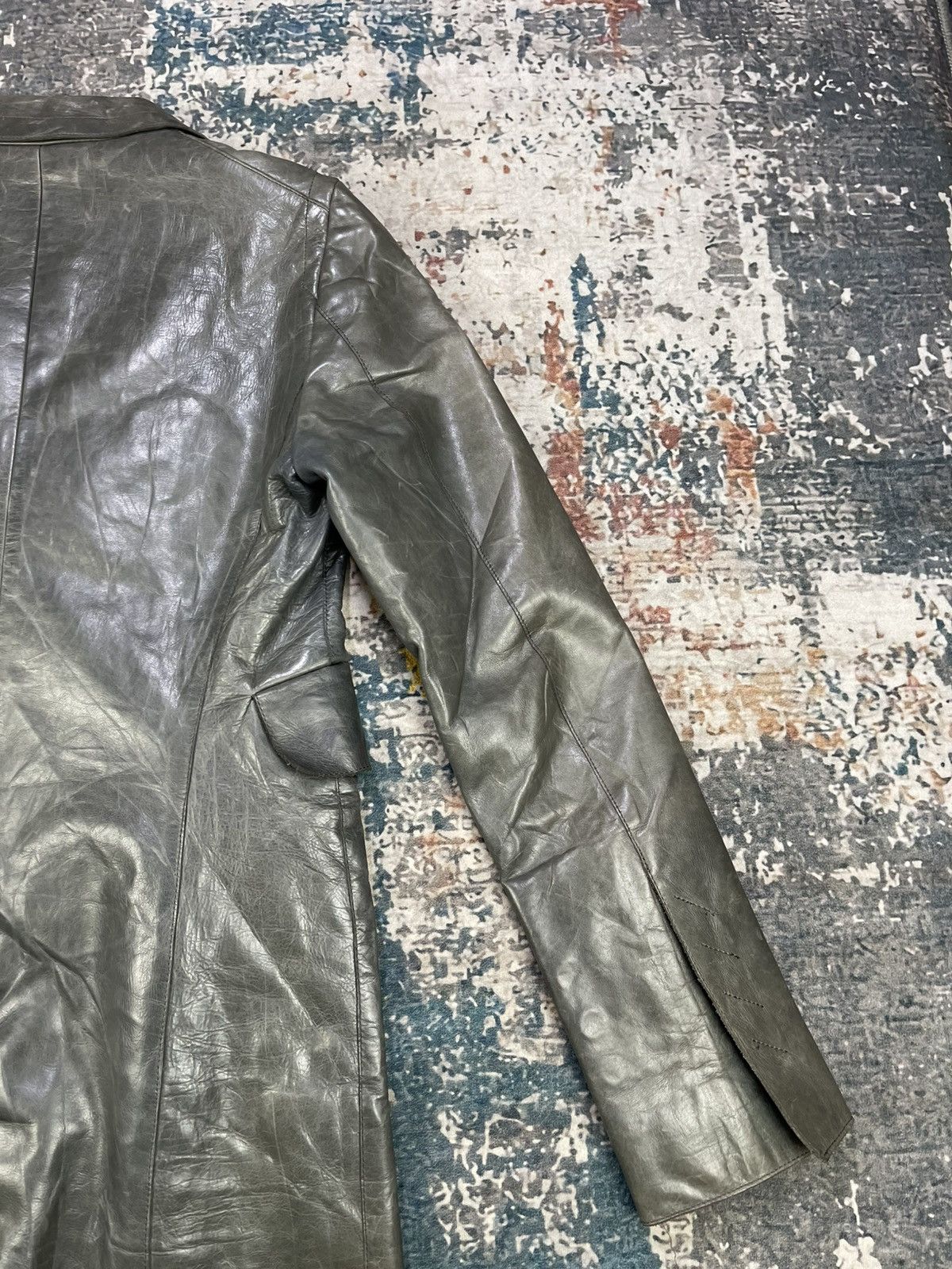 Costume National CoSTUME National Distressed Leather Trench Coat Size S / US 4 / IT 40 - 5 Thumbnail