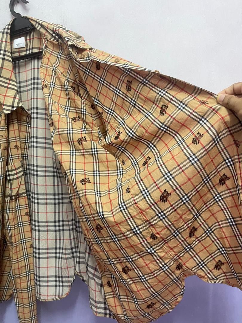 Burberry Burberry Vintage Checkered Silk and Cotton Shirt Dress Size M / US 6-8 / IT 42-44 - 20 Thumbnail