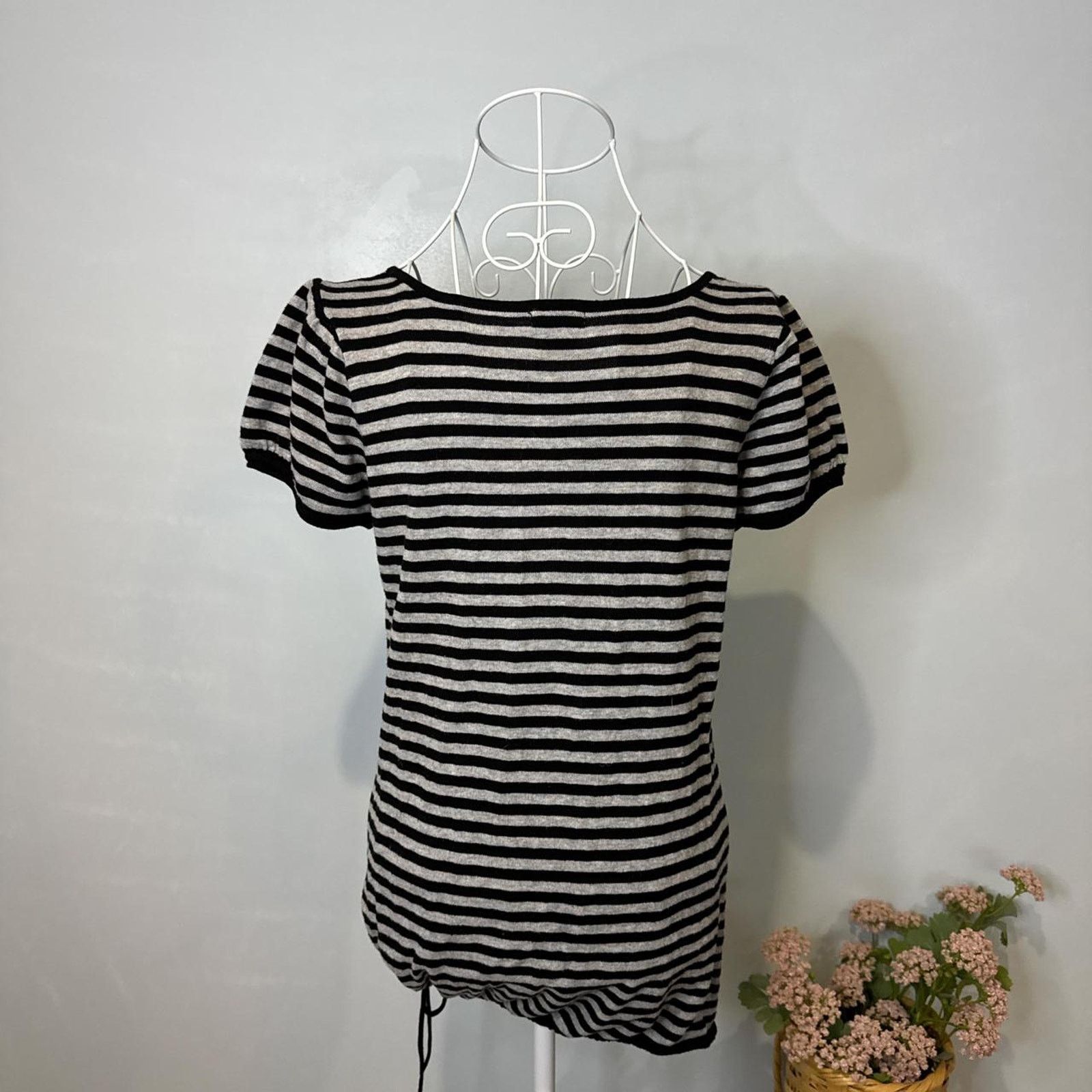 Other Cute vintage y2k black and gray striped tee Size M / US 6-8 / IT 42-44 - 4 Thumbnail