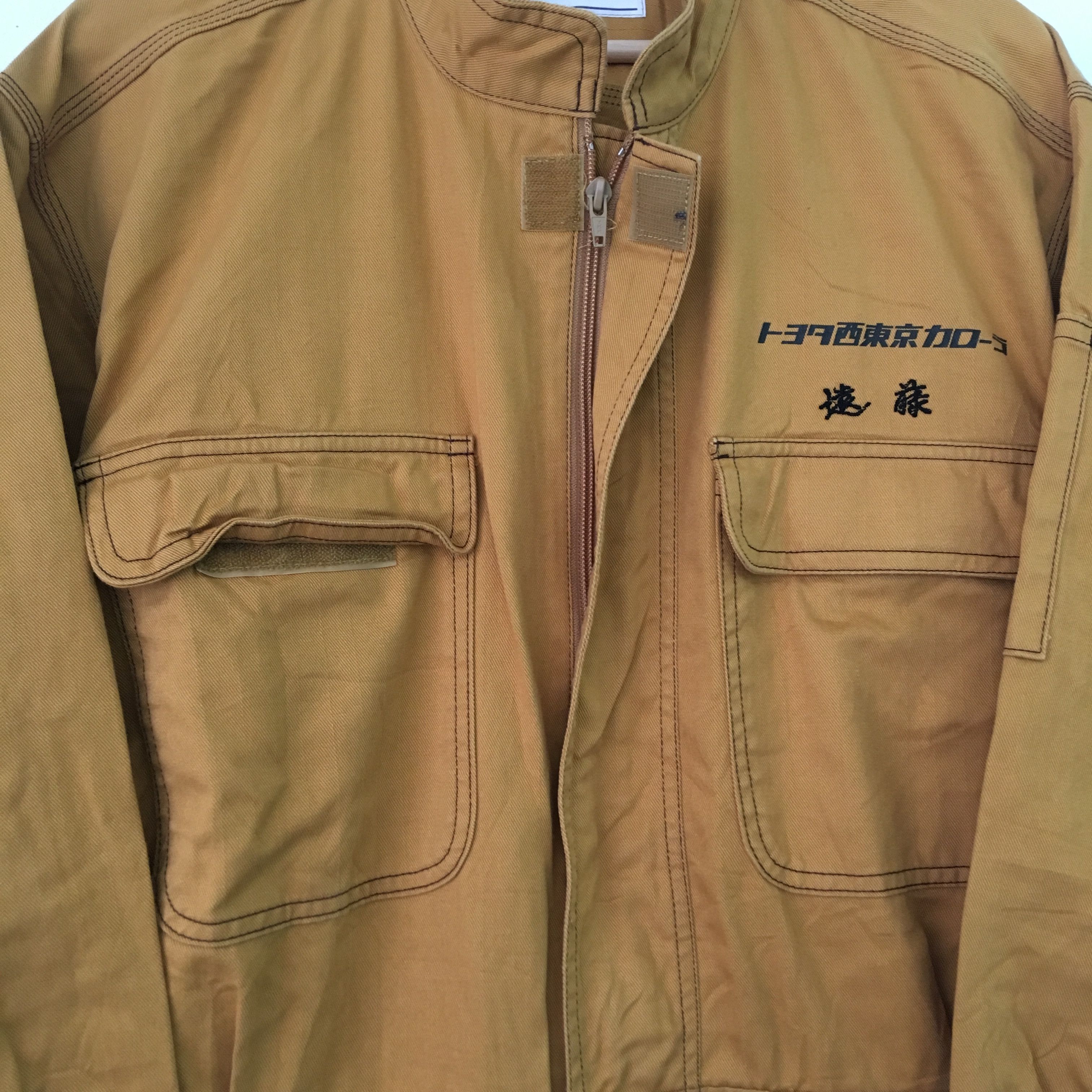 Japanese Brand Vintage 90s Toyota Tecno Japan Mustard Brown Coverall Racing Size US M / EU 48-50 / 2 - 7 Thumbnail