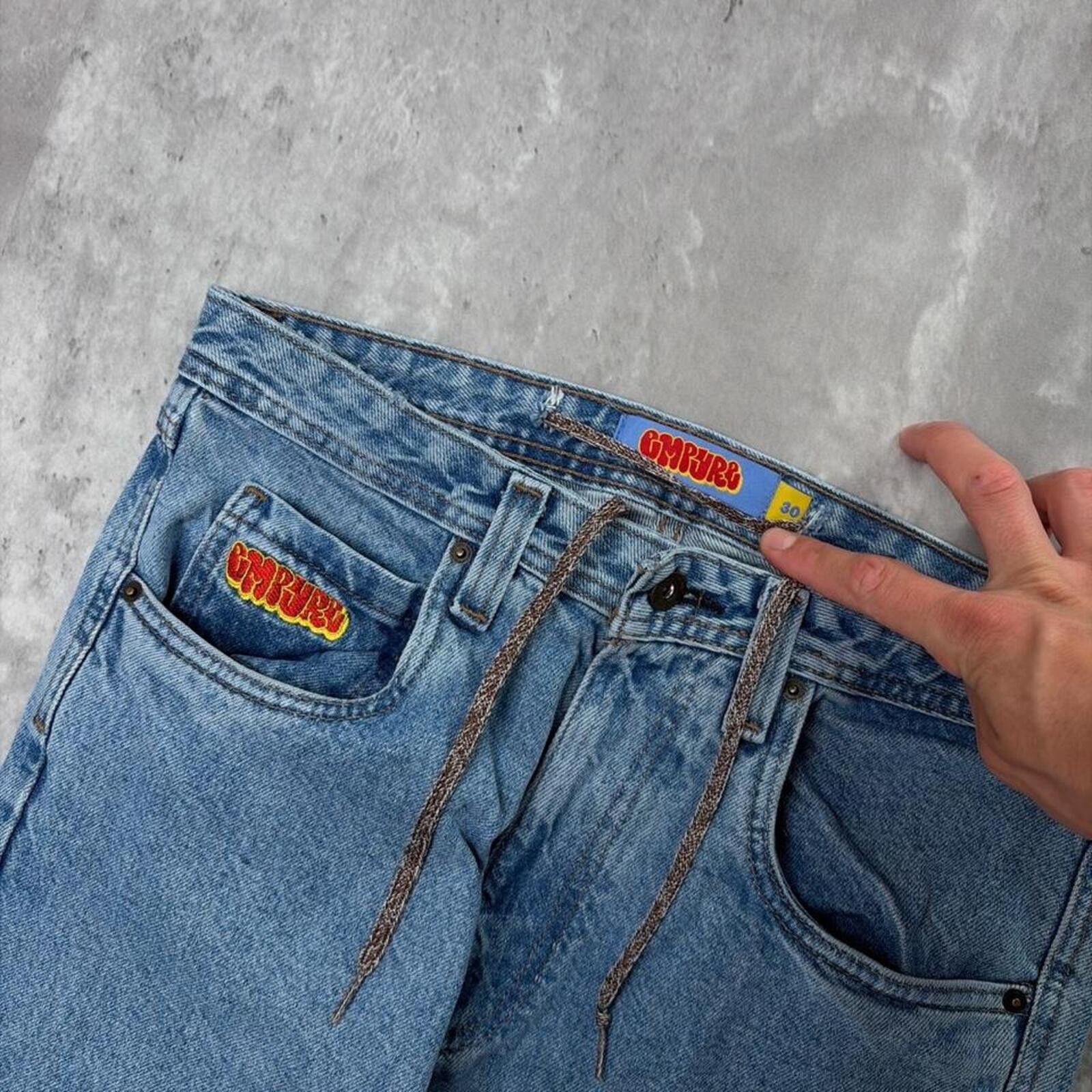 Empyre Y2K Light Wash Empyre Grunge Skater Baggy Denim Jeans Size 36" / US 14 / IT 50 - 5 Thumbnail