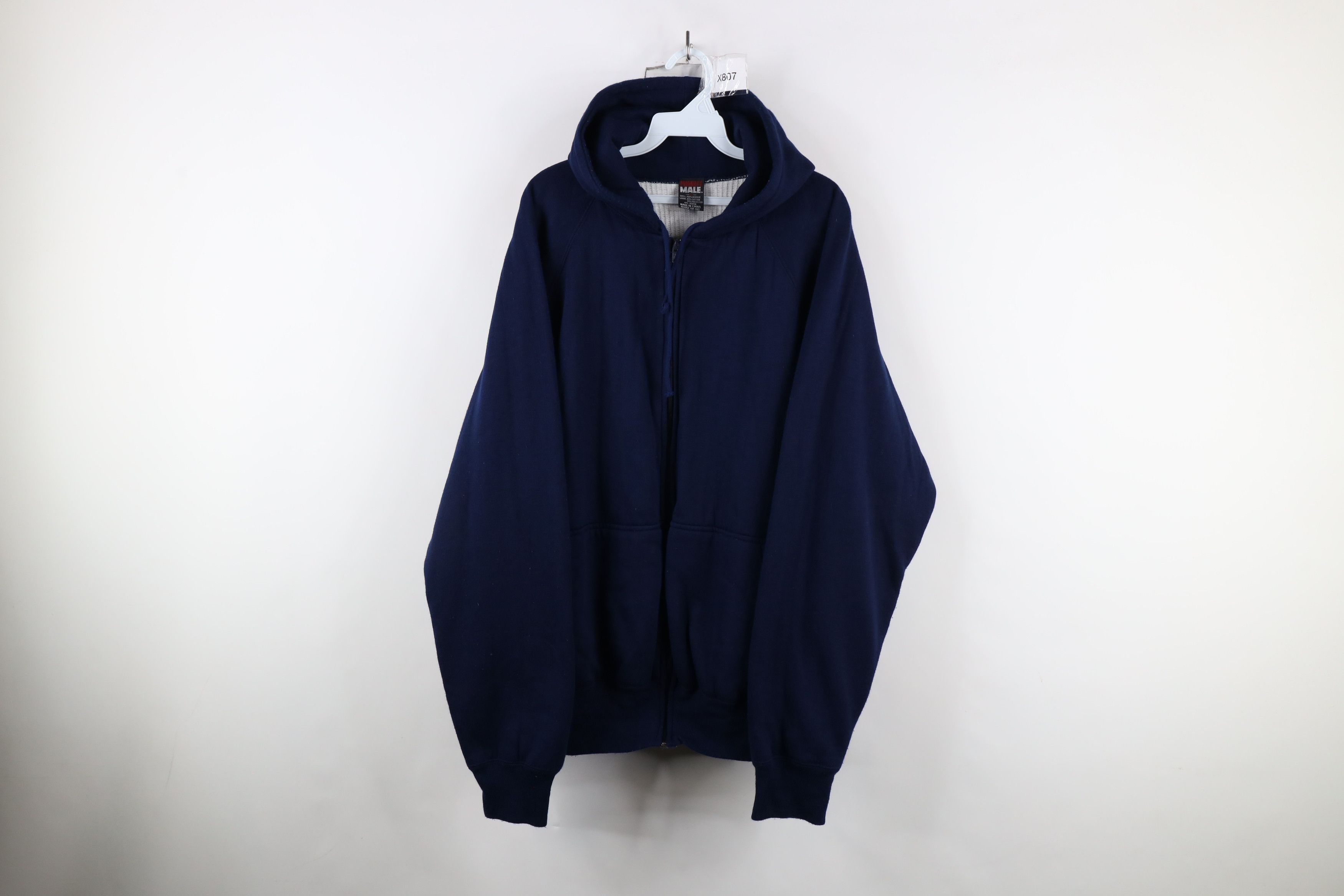 Vintage Vintage 90s Streetwear Thermal Knit Lined Full Zip Hoodie Size US XL / EU 56 / 4 - 1 Thumbnail