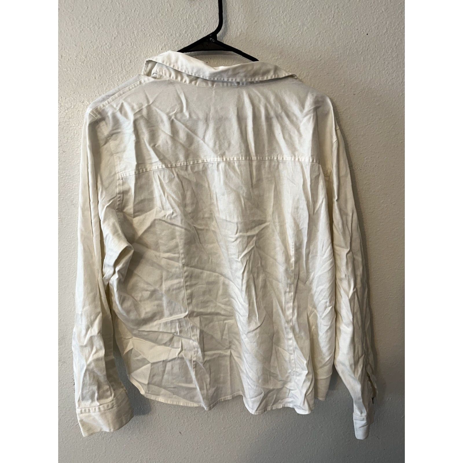 Vintage VINTAGE Chicos Design Women Button-Up Shirt Size 3 White Cotton Blend Solid Womens Size XS / US 0-2 / IT 36-38 - 3 Thumbnail