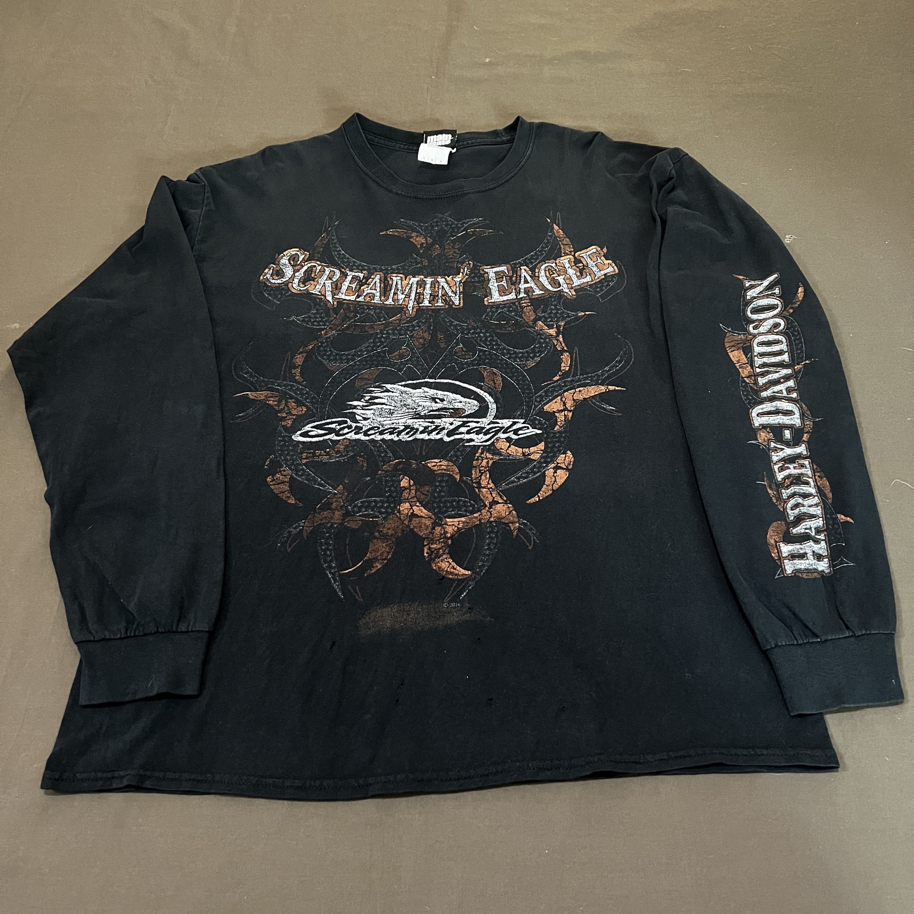 Harley Davidson Vintage Y2K Screaming Eagle Harley Davidson Tee Faded Size US L / EU 52-54 / 3 - 4 Thumbnail