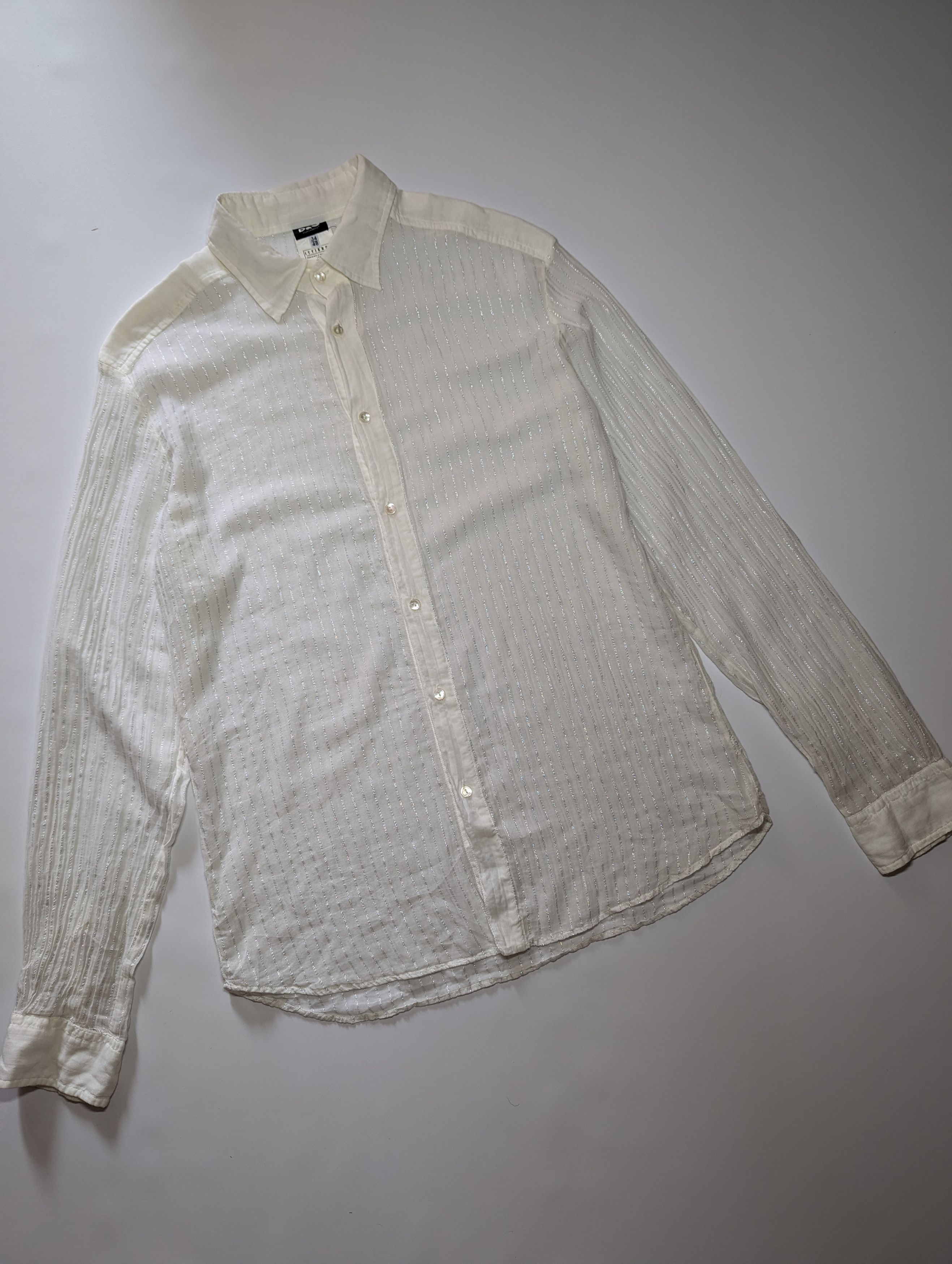 Dolce & Gabbana Dolce and Gabbana Transparent Button up Shirt Luxury Size US L / EU 52-54 / 3 - 1 Thumbnail