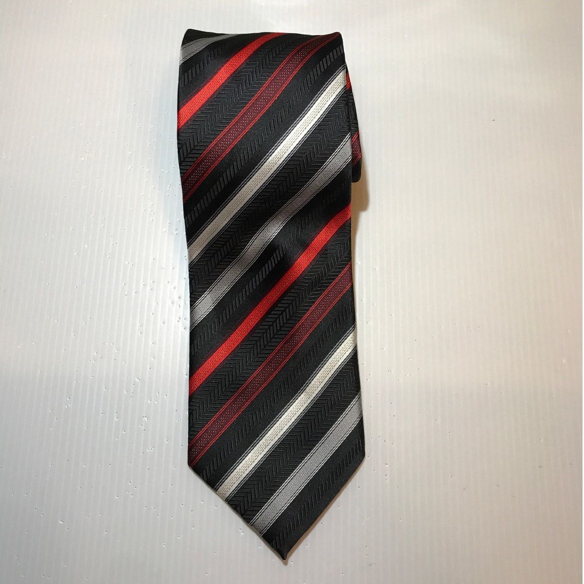 George George Bold Striped Classic Wide Mens Necktie Size ONE SIZE - 1 Thumbnail