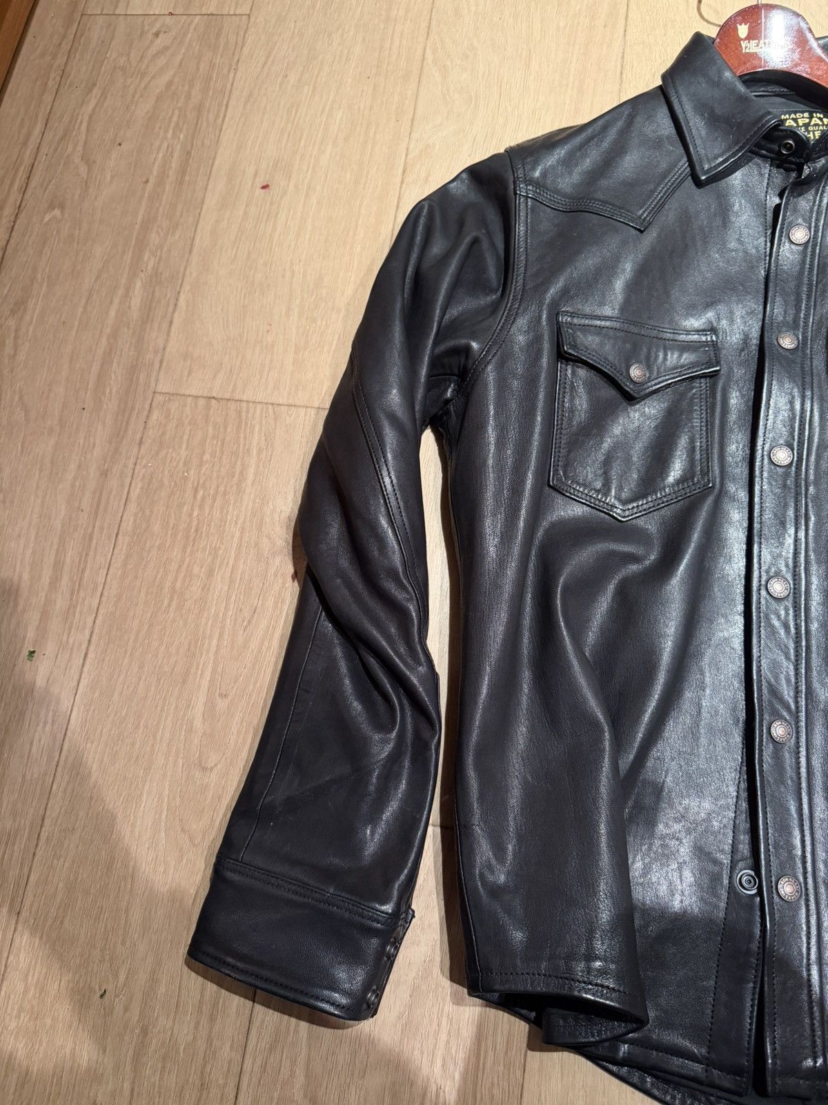 Iron Heart IRON HEART DEERSKIN SNAP SHIRT - BLACK Size 44 Size US XL / EU 56 / 4 - 1 Thumbnail