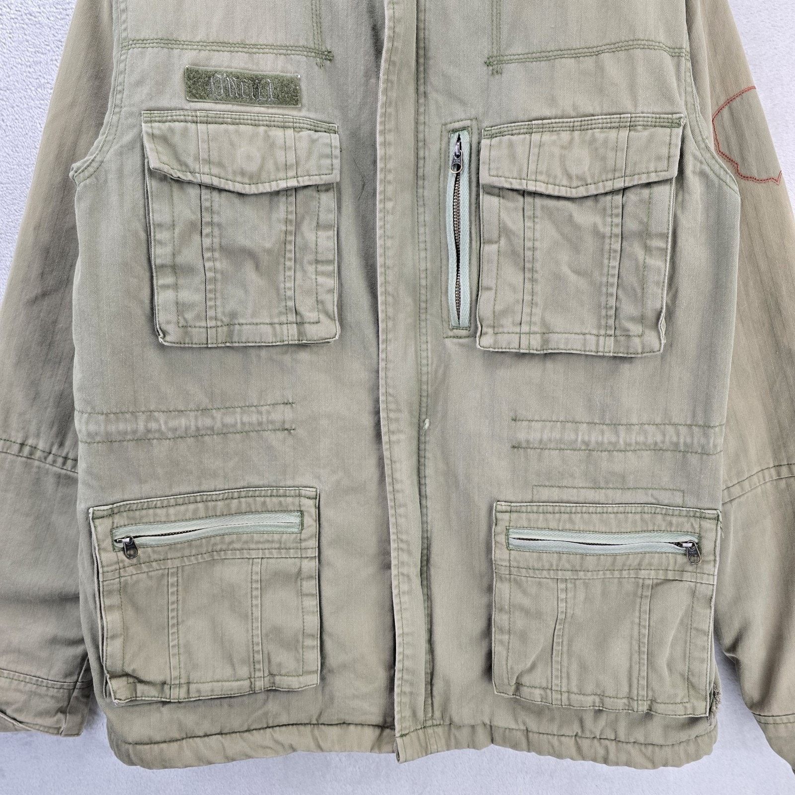 O'Neill Vintage O'Neill Military Jacket Large Sherpa Lined Y2K FLAWS Size US L / EU 52-54 / 3 - 6 Thumbnail