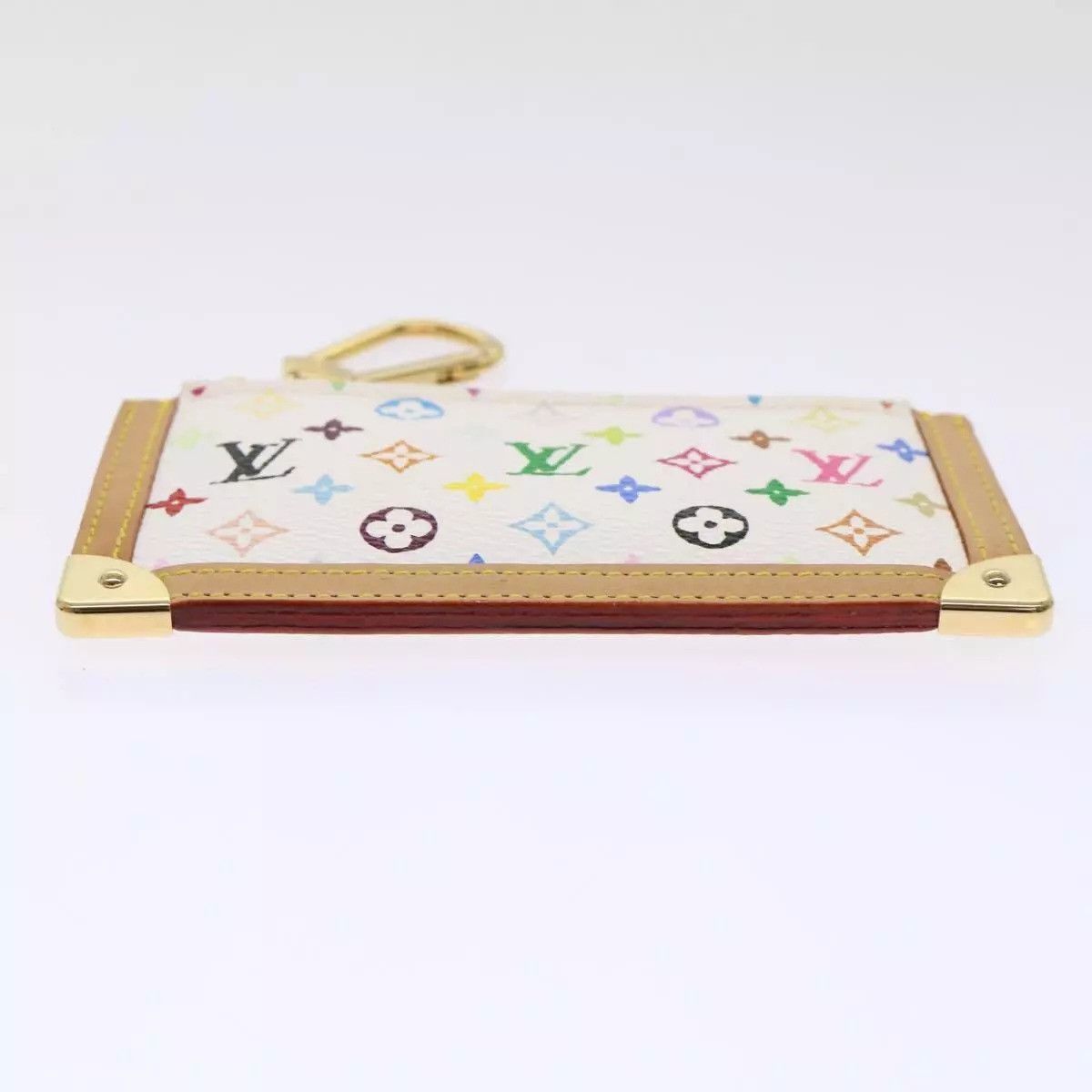 Louis Vuitton LOUIS VUITTON Monogram Multicolor Pochette Cles Purse White Size ONE SIZE - 8 Thumbnail