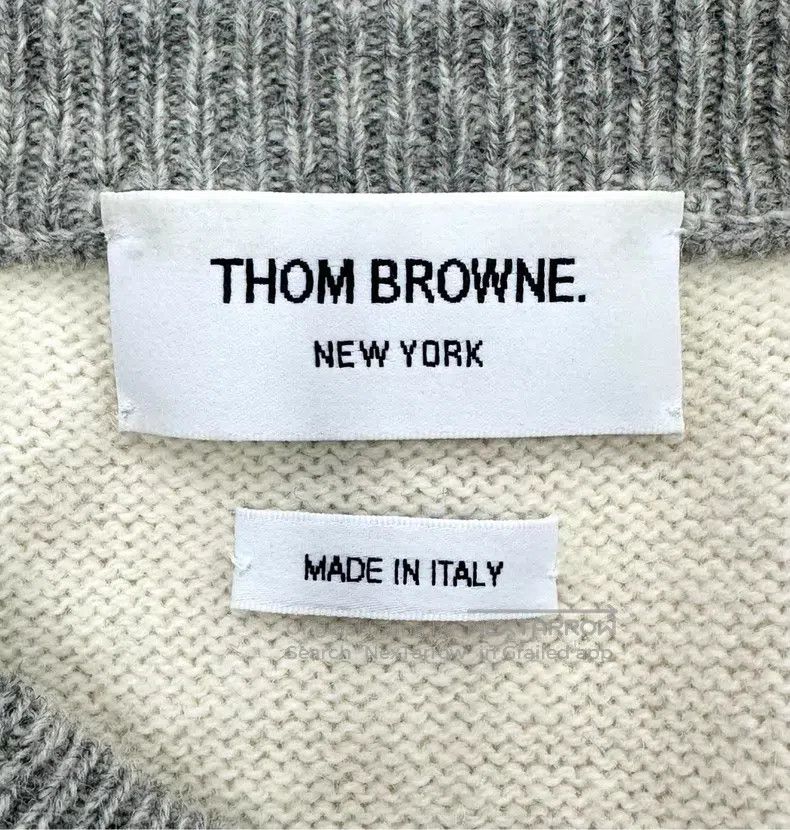 Thom Browne Thom Browne White and gray patched classic four-striped wo Size US L / EU 52-54 / 3 - 3 Thumbnail