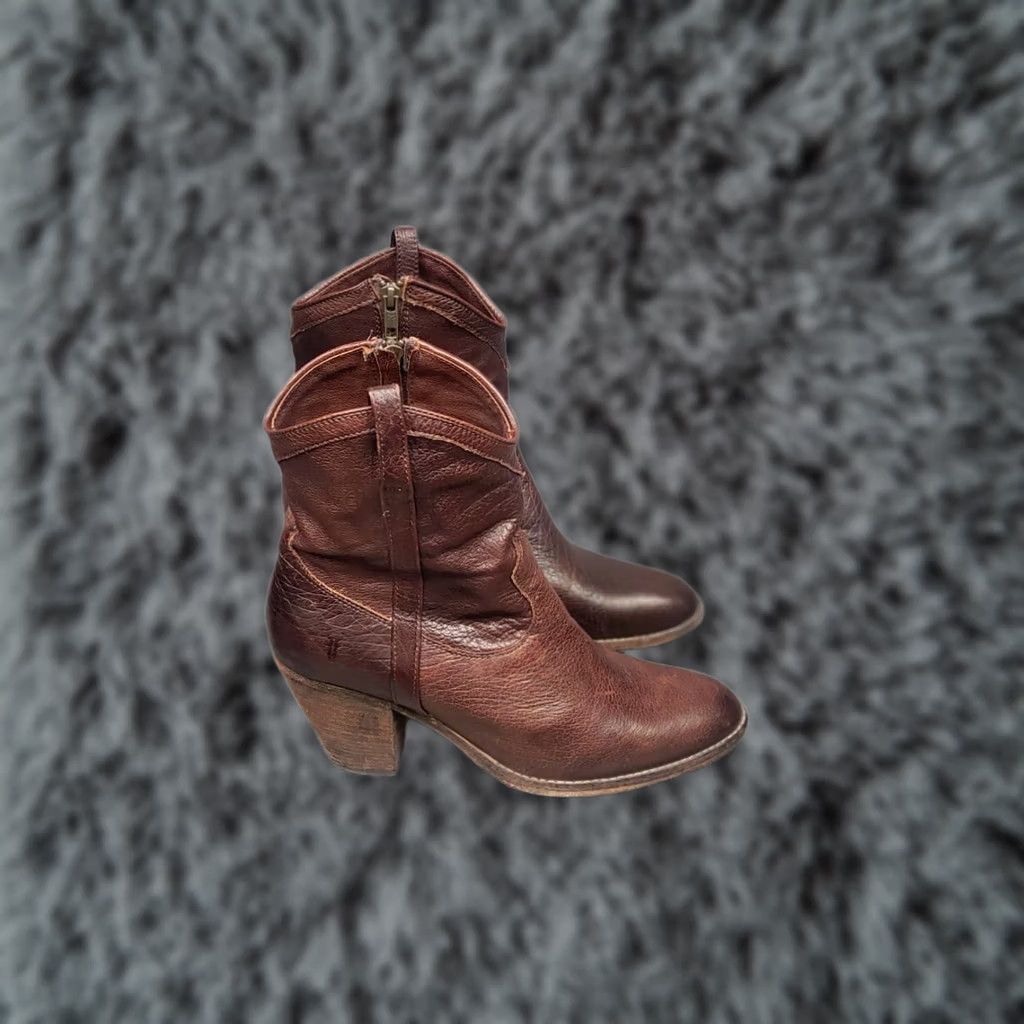 Frye Frye Design Tailor Boot Ankle Leather Brown Zip Boots Boots Size 32" / US 10 / IT 46 - 1 Thumbnail