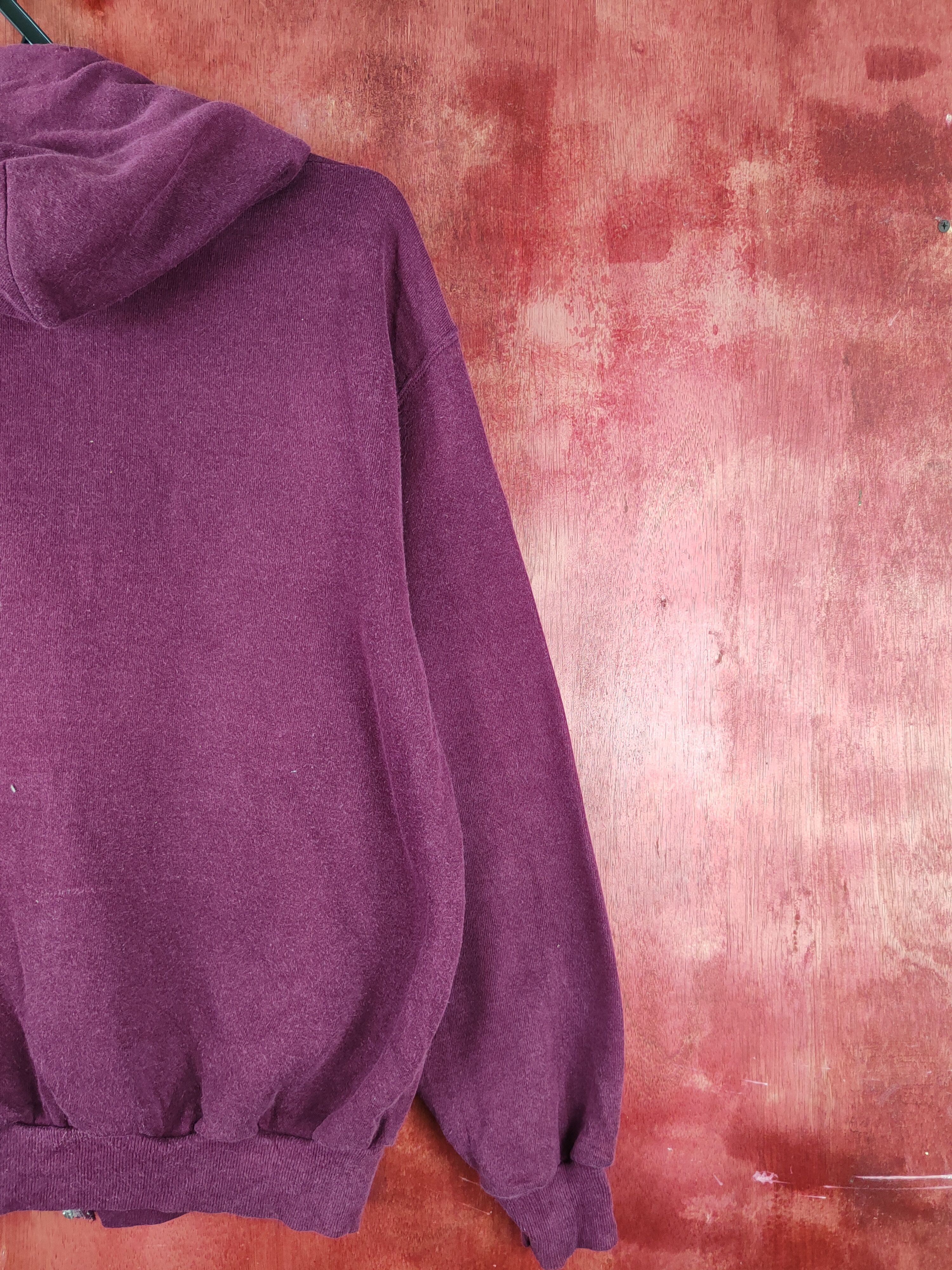 Hanes Hanes made in usa vintage Dark Purple Hoodie Sweaters #S2399 Size US L / EU 52-54 / 3 - 9 Thumbnail