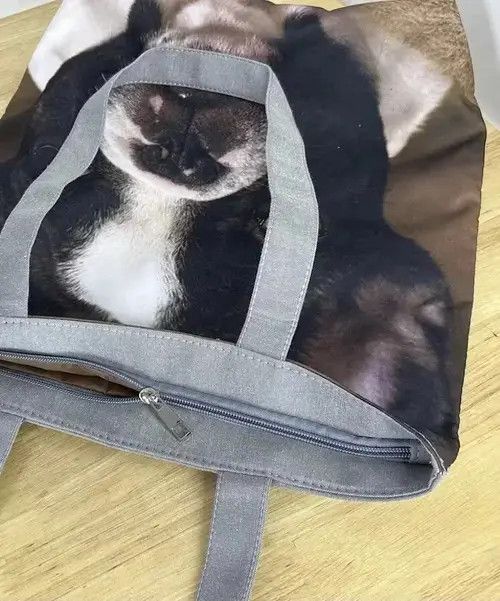 Individualized Shirts Fashion y2k unisex French bulldog tote bag Size ONE SIZE - 4 Thumbnail