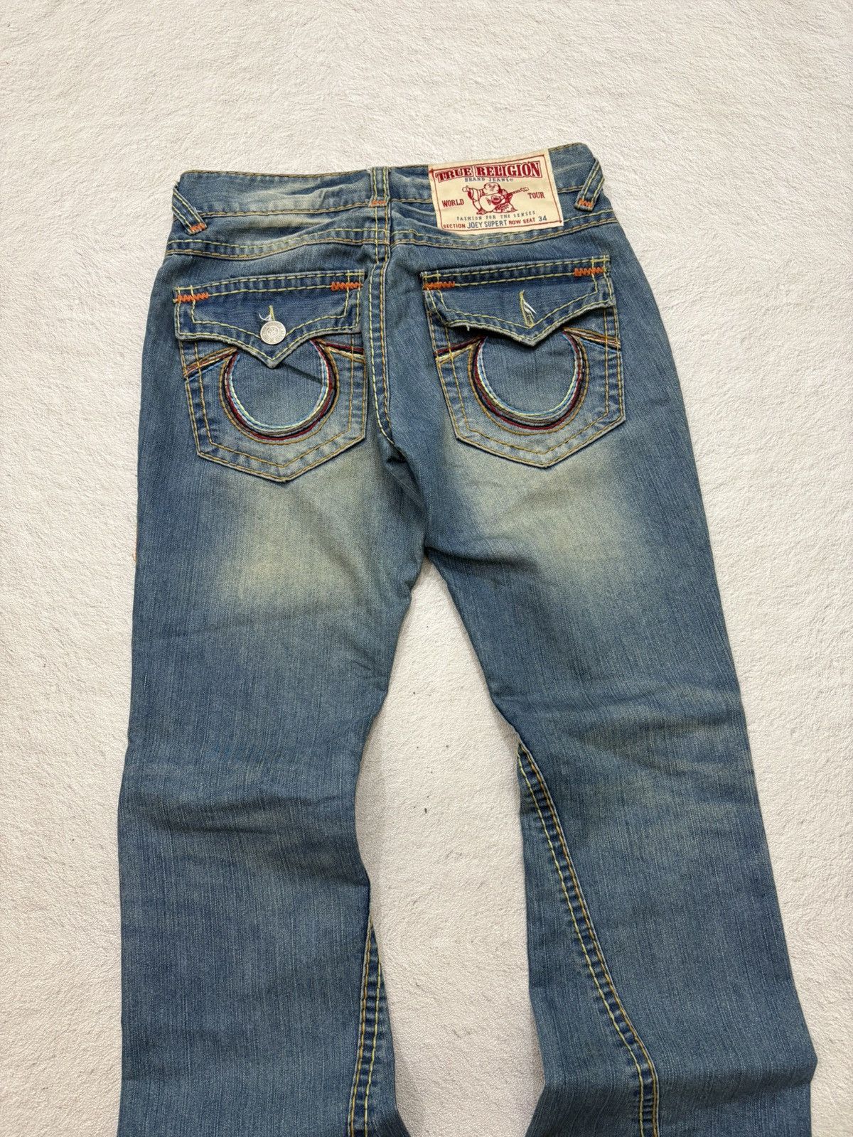 Japanese Brand 00s True Religion Joey Flare Denim Stonewash Y2K USA Size US 30 / EU 46 - 2 Thumbnail
