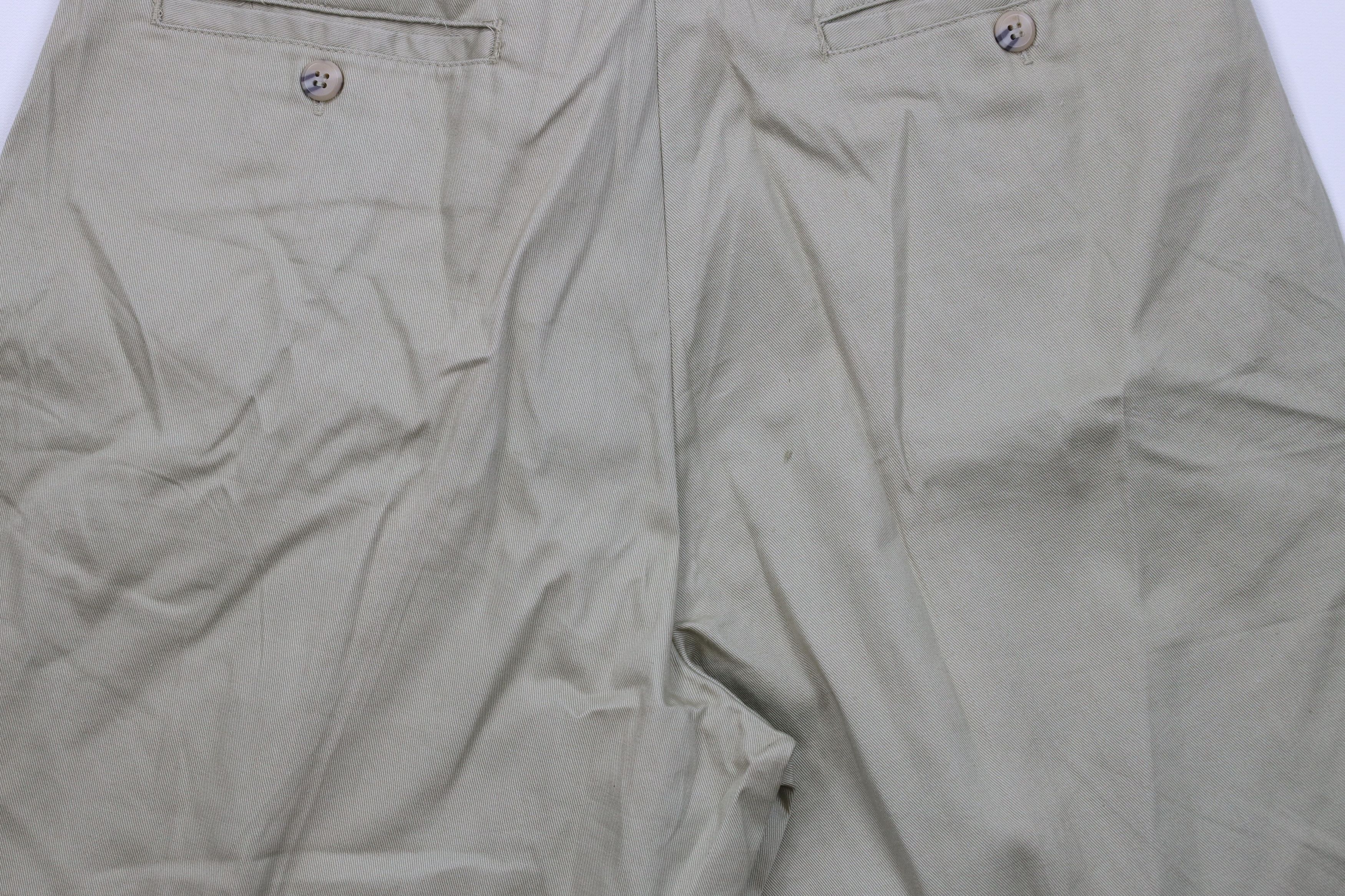 Vintage Deadstock Vintage 90s Streetwear Chino Shorts Beige Cotton Size US 30 / EU 46 - 10 Thumbnail
