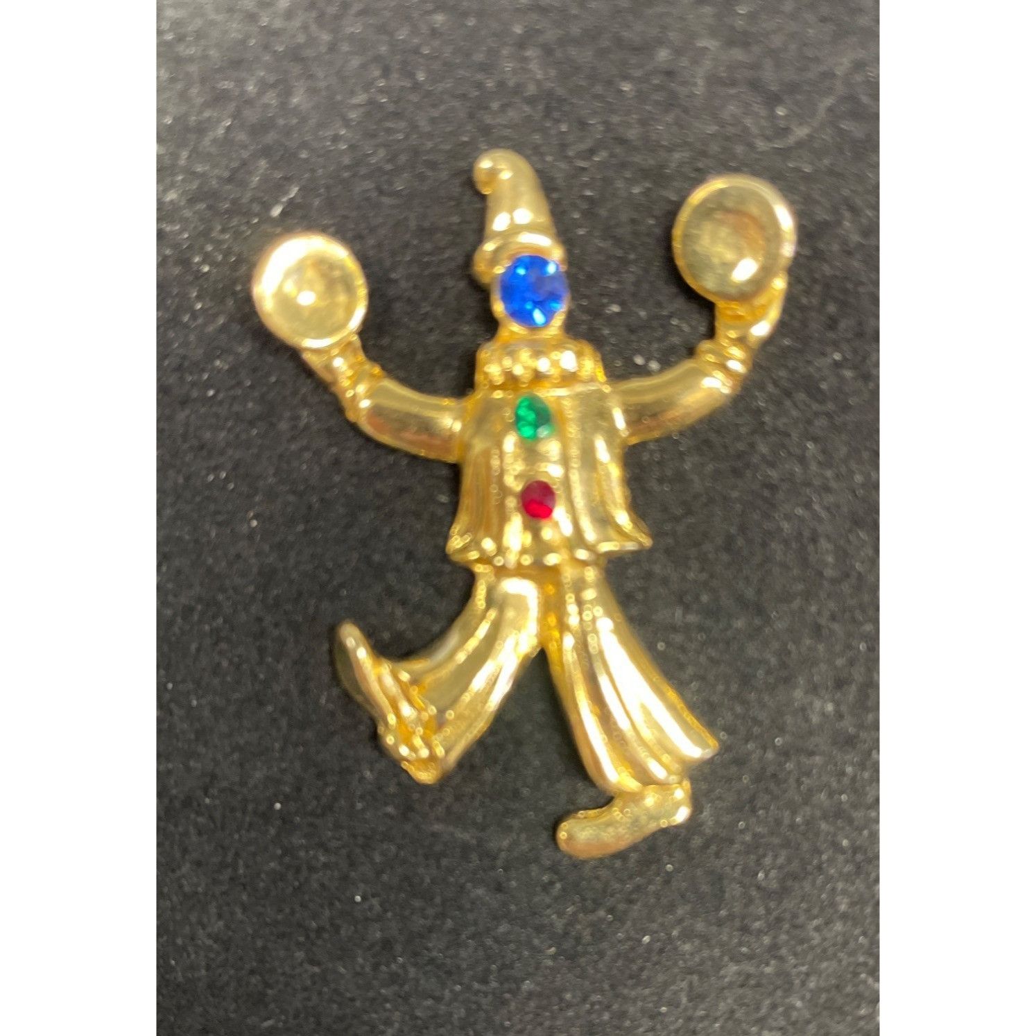 Other Vintage 1980's Women's Gold Clown Pins / Brooch Rhinestones Size ONE SIZE - 2 Thumbnail