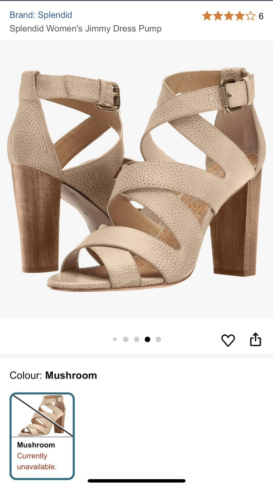 Splendid Splendid Jimmy Crisscross Mushroom Wooden Block Heel Size US 10 / IT 40 - 10 Thumbnail
