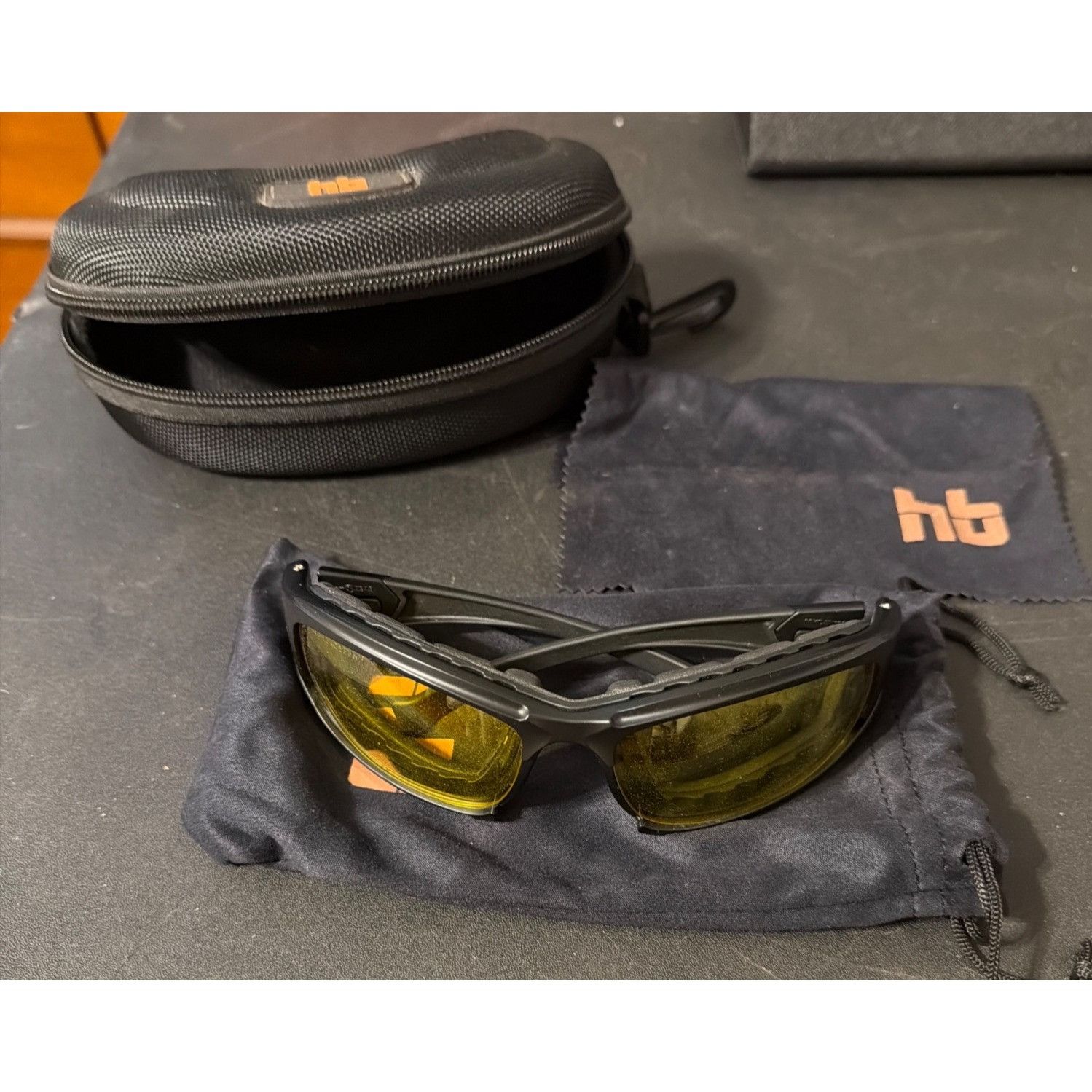 Other HB Calico Yellow Lens Safety Motorcycle Glasses Black Frame Size ONE SIZE - 1 Thumbnail