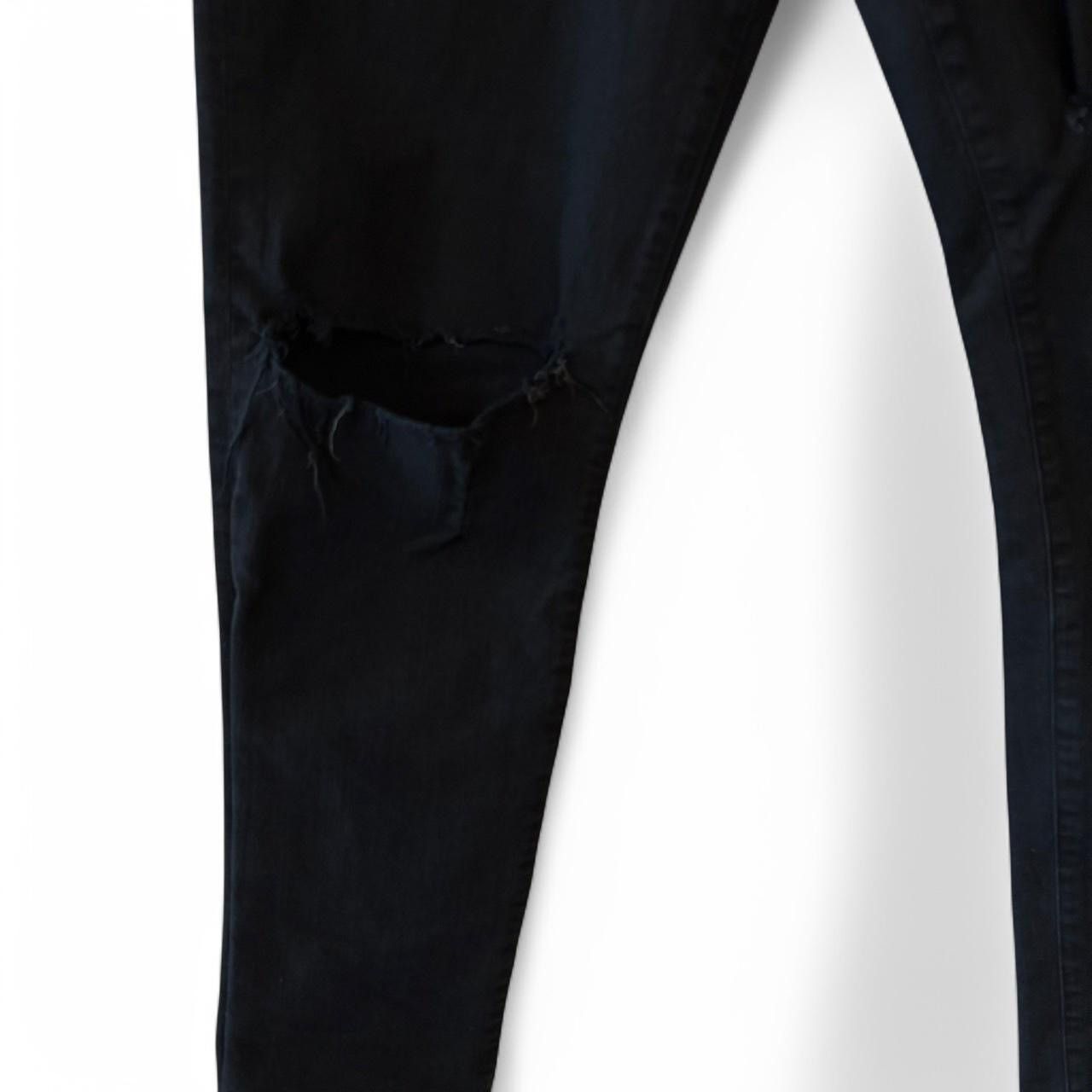Agolde Agolde Feel Good Men’s Black Ripped Knee Skinny Jeans Size US 31 - 3 Thumbnail